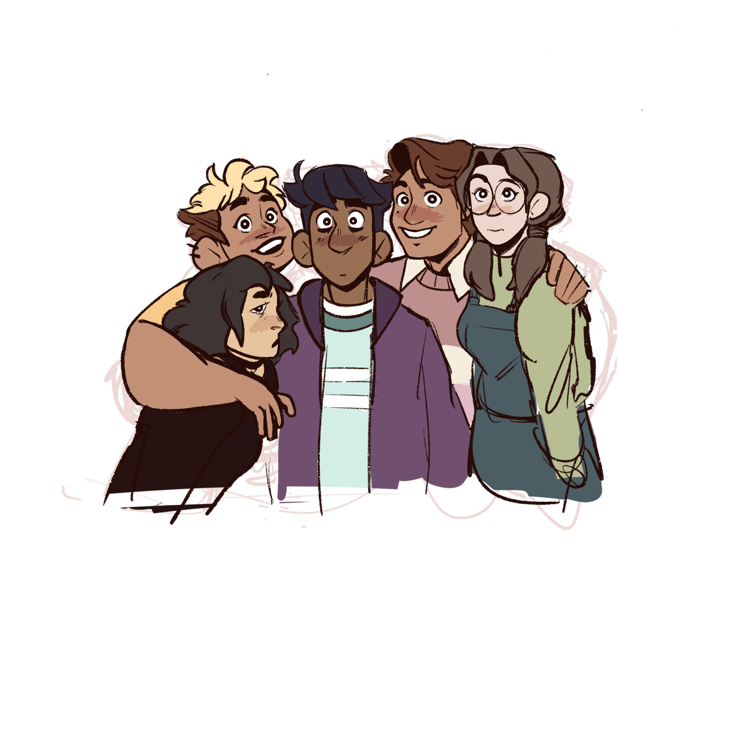 The Gang&rsquo;s All HereMaterials: Procreate, Dimensions: 2300x2300, Made 2022