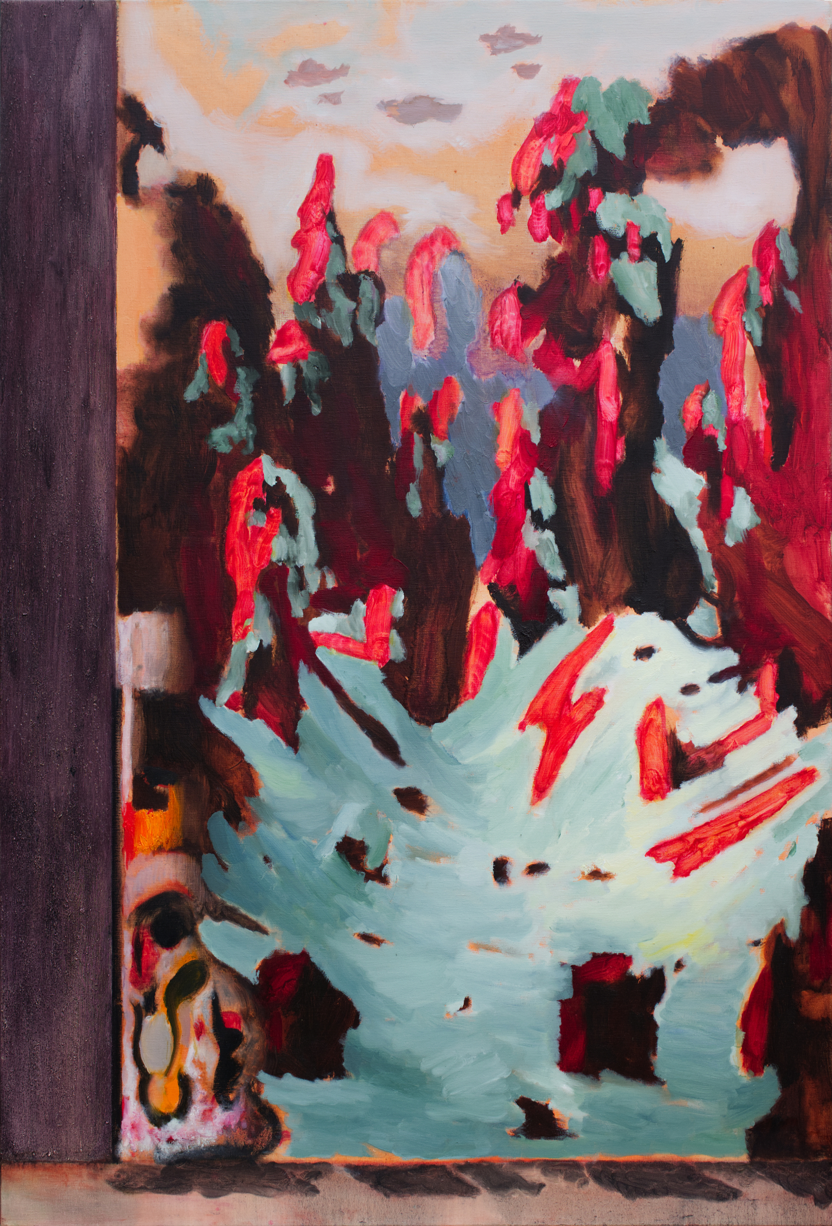 Clearing, oil on linen, 140x95 cm, 2025