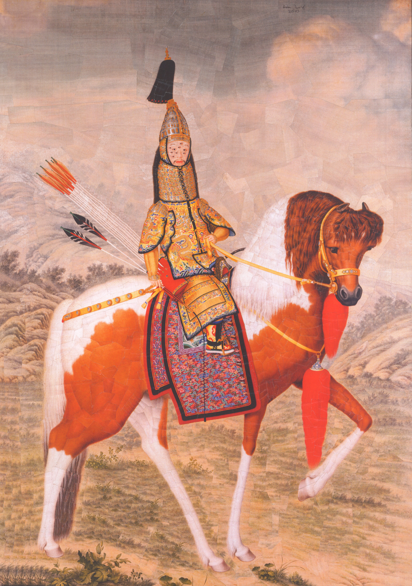 The Quinlong Emperor after Giuseppe Castiglione, 2010, 11.6 x 16.5 inches