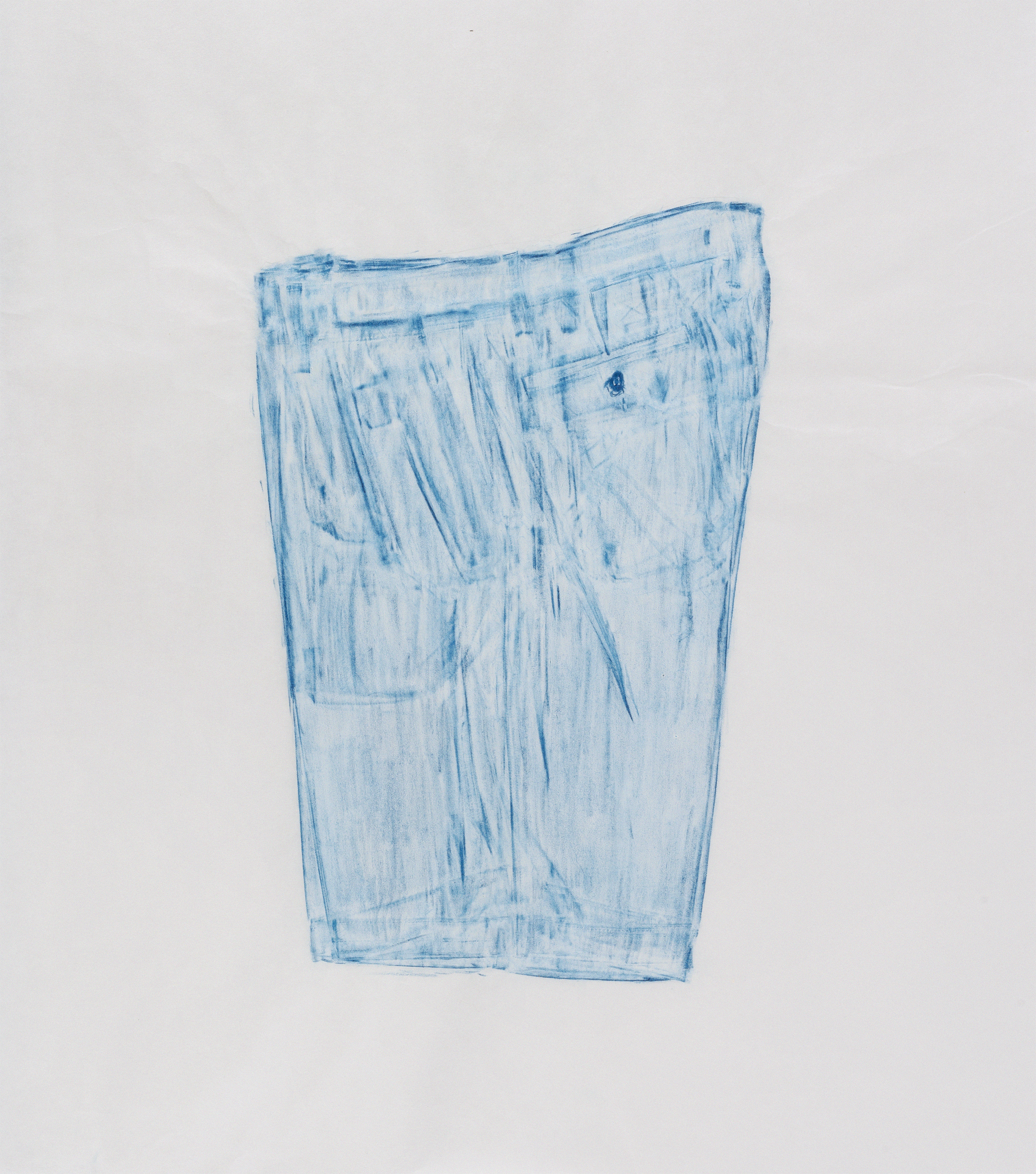 Shorts, Reverse View, 2016. Frottage, 37 &times; 32 &frac34; inches