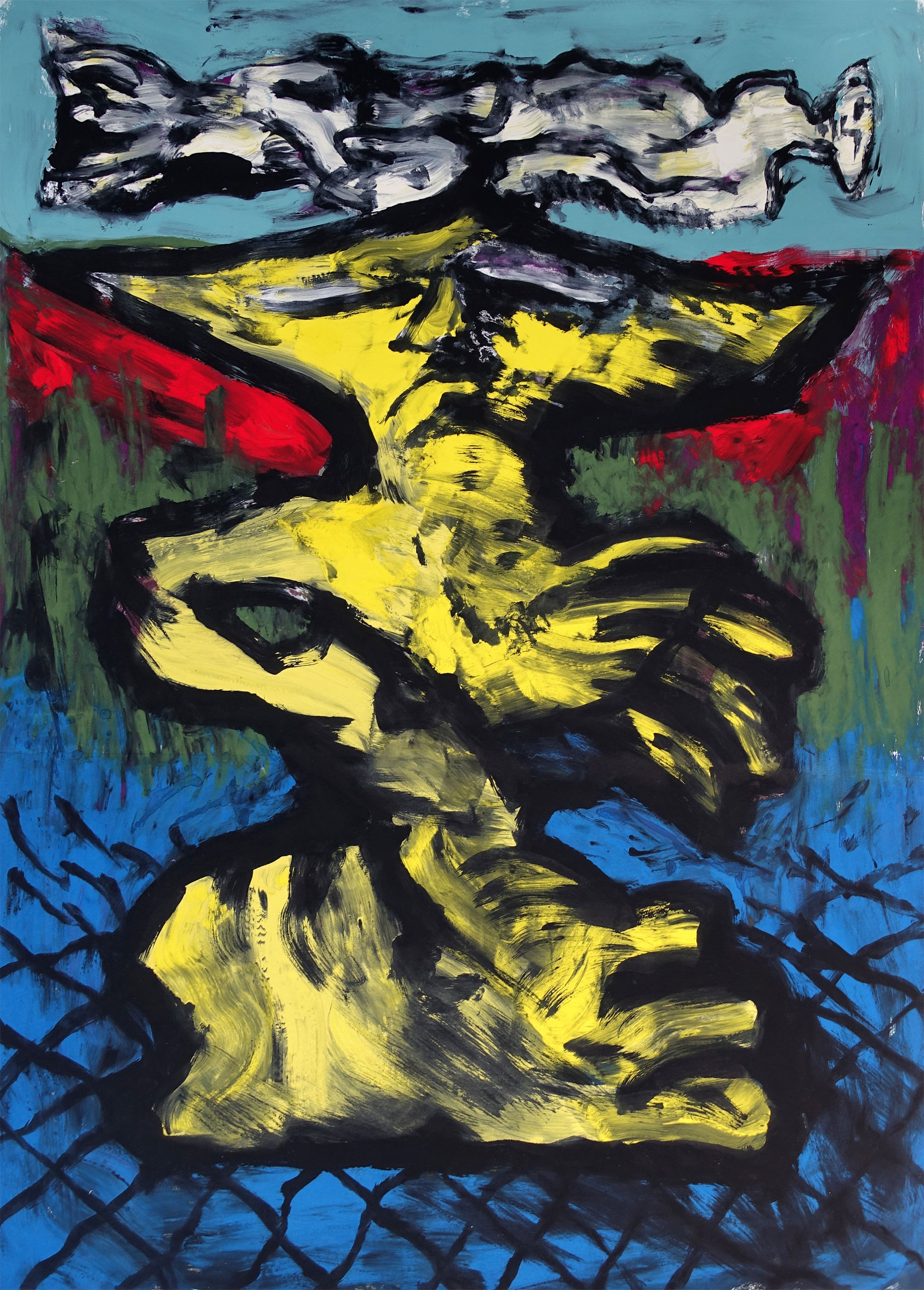 Kolosoa Hazeserigraphic monotype on paper, 140x100cm, 2022