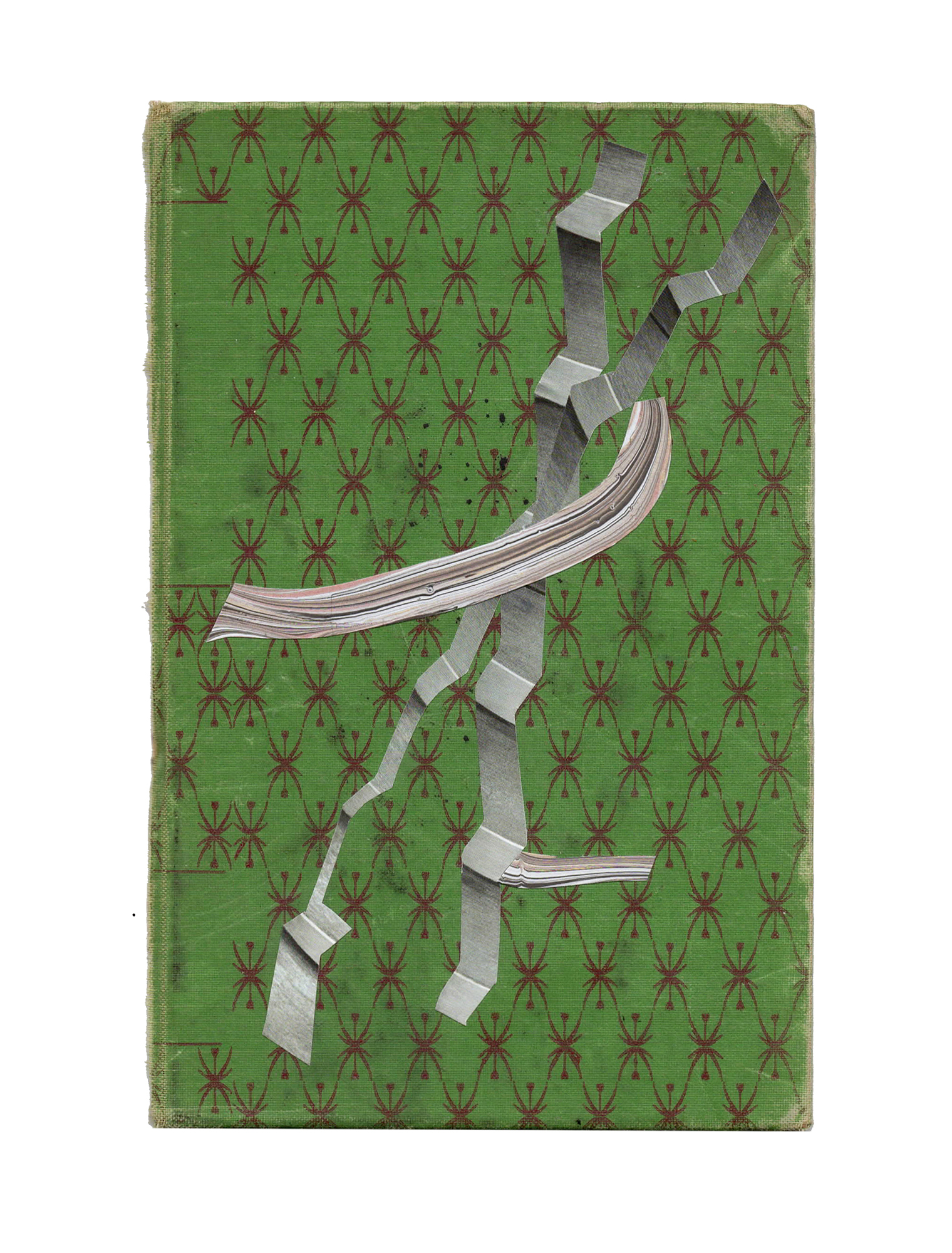 'Green Steps' collage on printed board