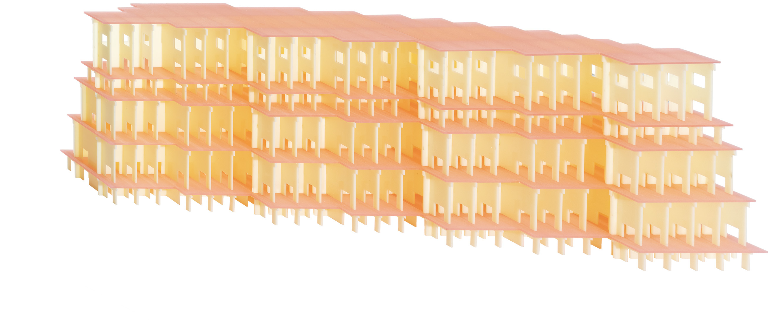 VELDWERK ARCHITECTEN model of scenography of a theatre auditorium by Gabriel Dumont, 2019