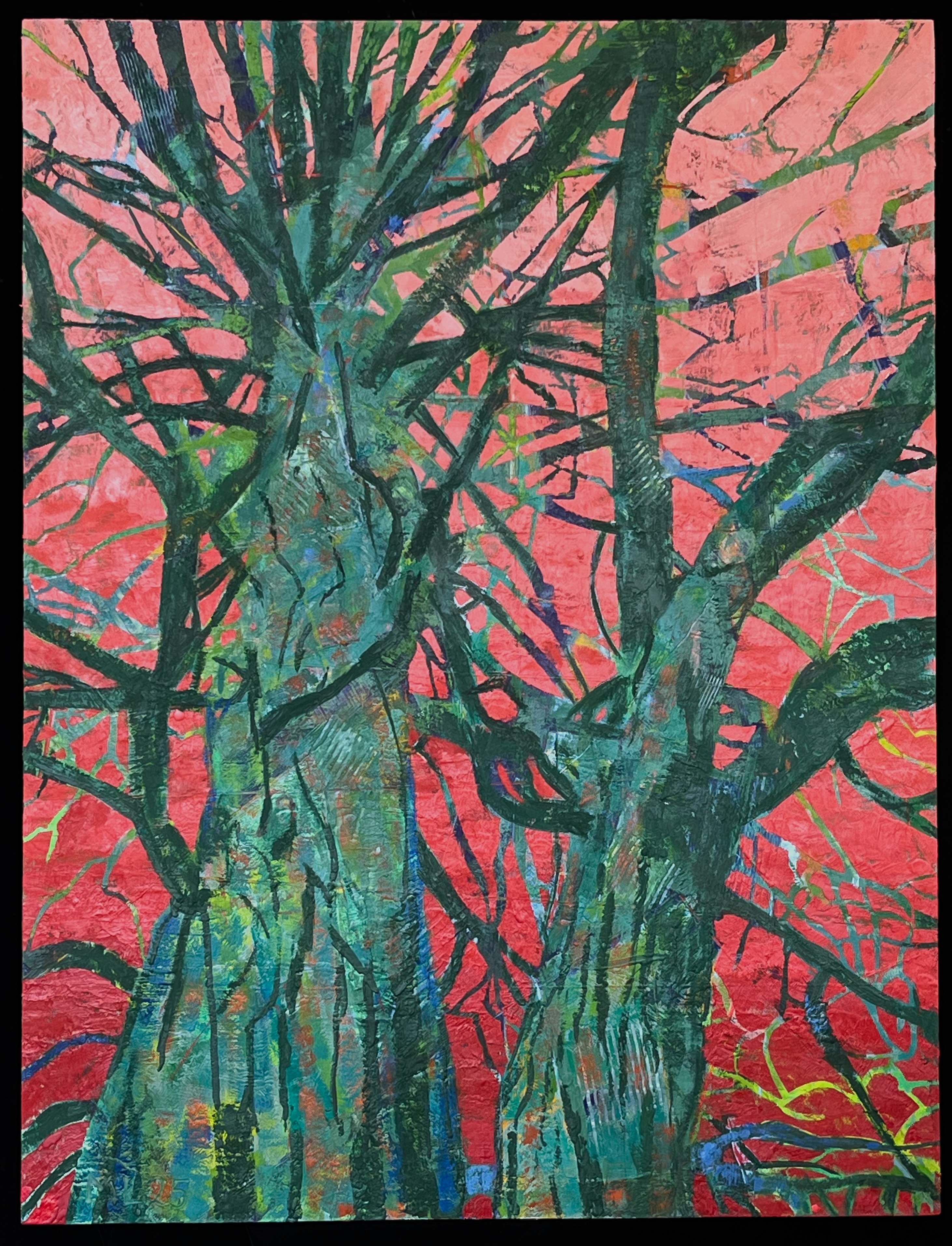 Tesuque. 2025. encaustic on panel. 42" X 32"