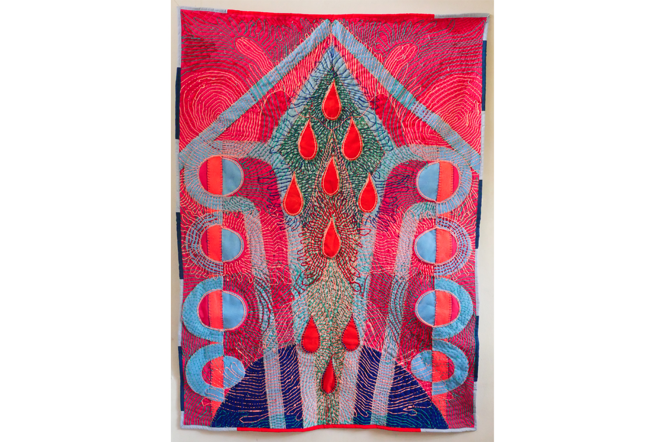 Valentina Lola MoralesPortal III, 2021/2023Double-sided arpillera, embroidery, patchwork and quilting180 x 100 cm