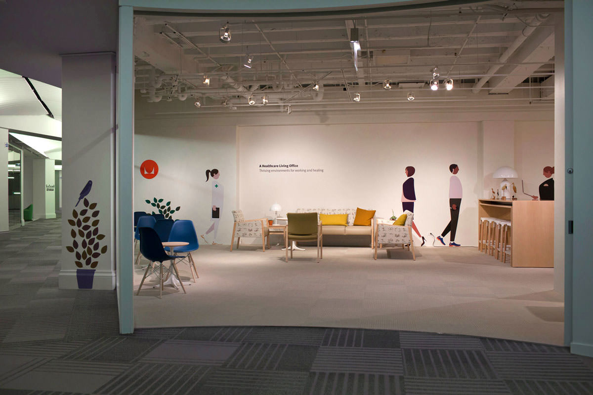 Herman Miller Healthcare (showroom graphics)