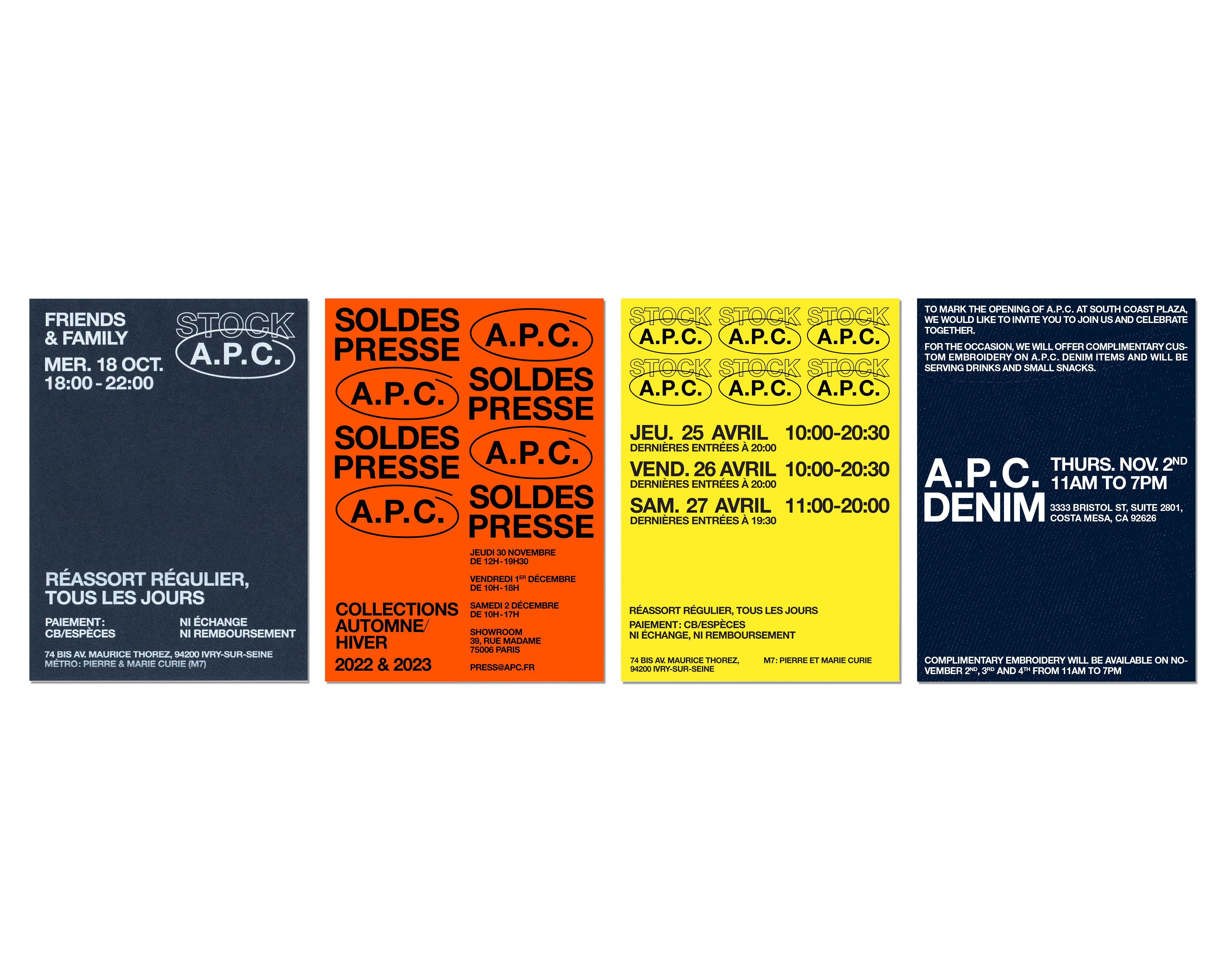 LAYOUT, A.P.C. INVITATIONS CARDS, 2024 