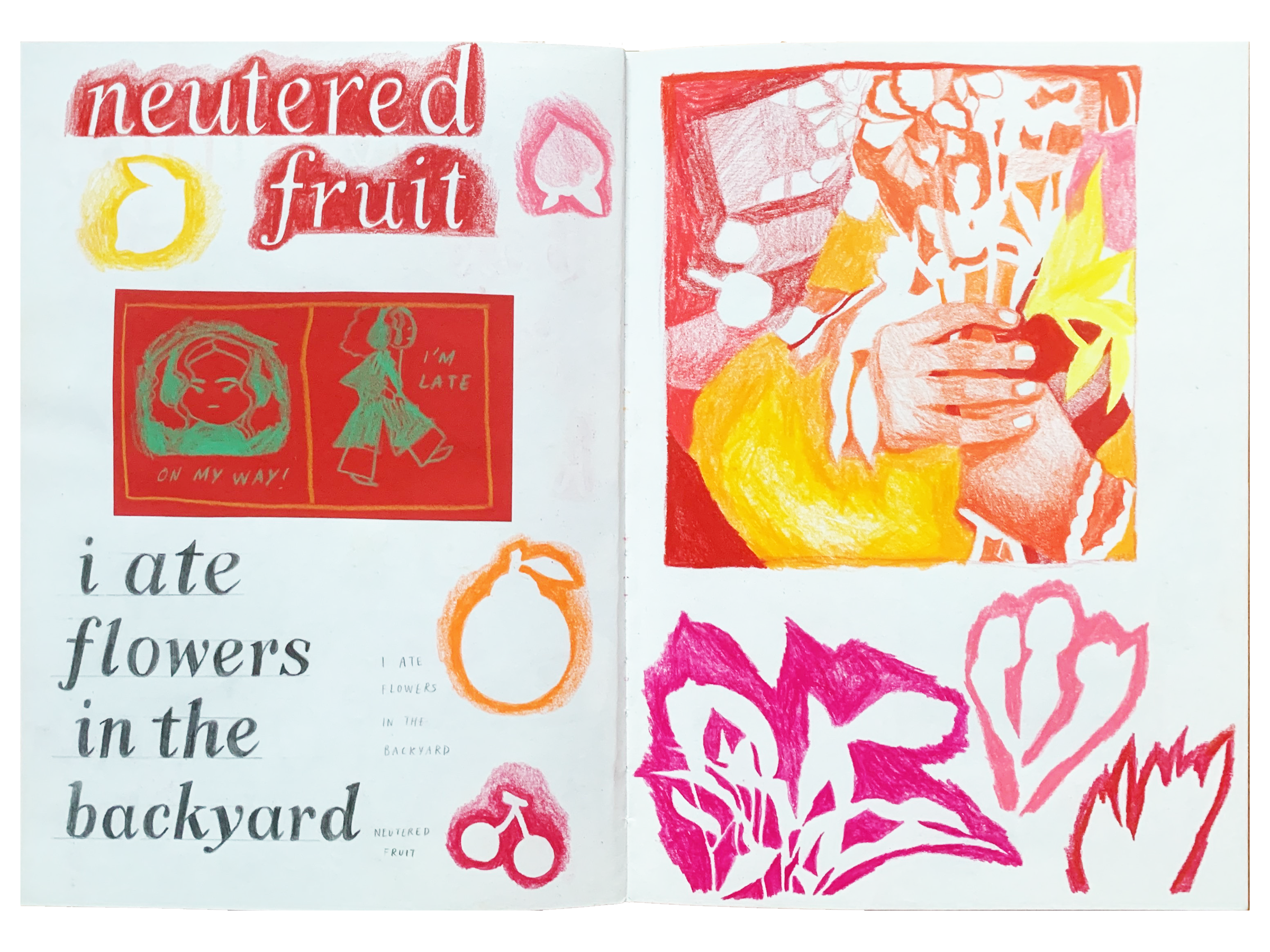 colored pencil, graphite & collage, spring 2019