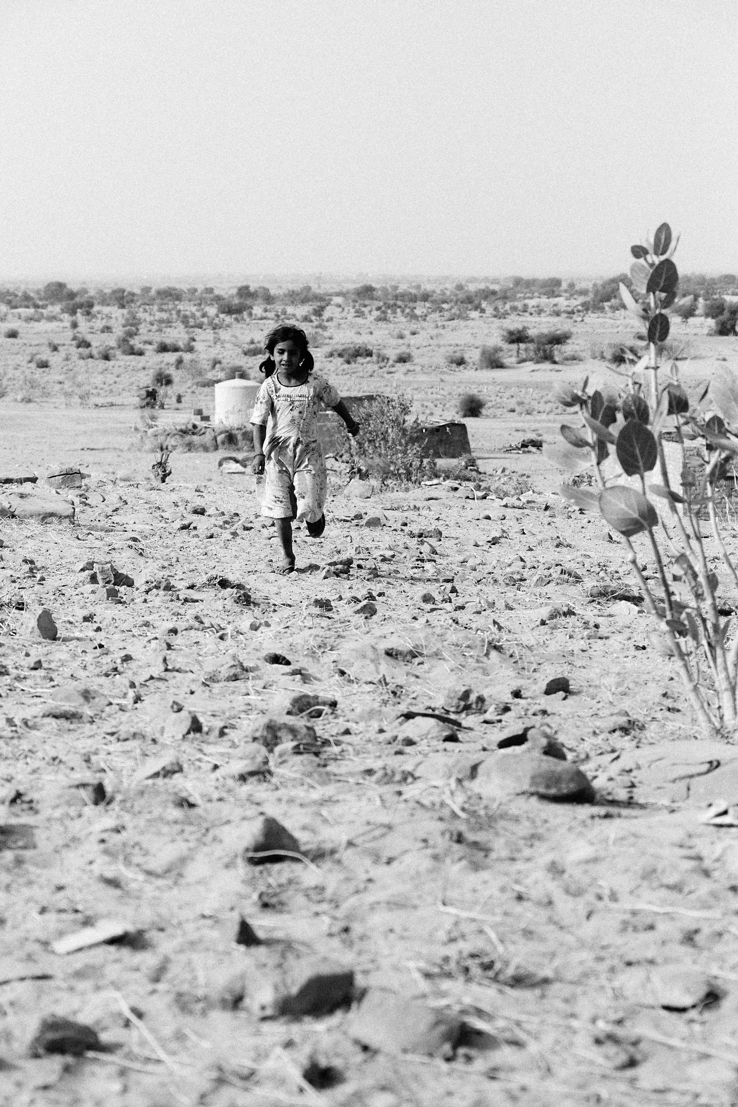Running girl, Thar Desert, Rajasthan. 