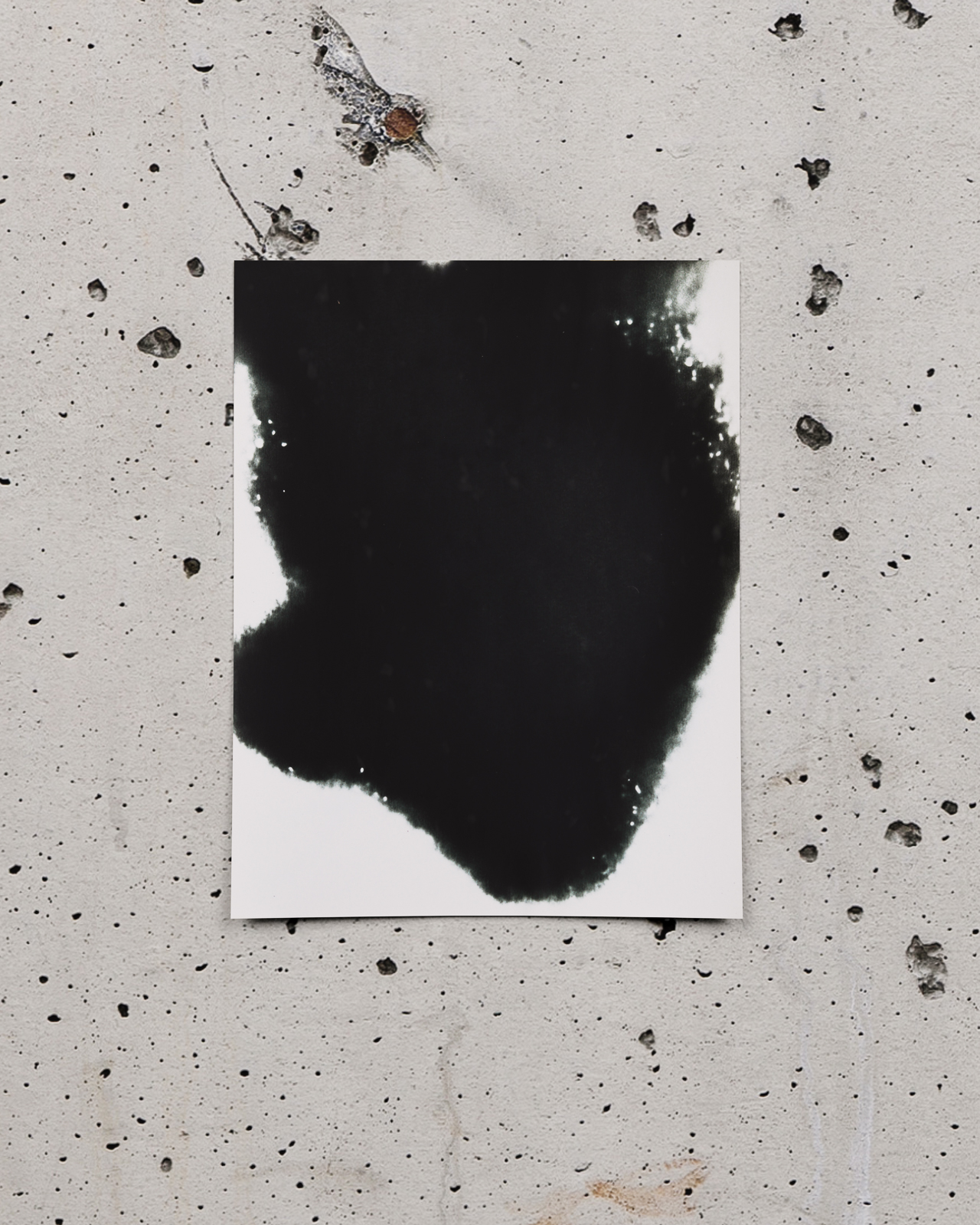 Unenforced natural laws, 2020, blowtorch on thermal receipt paper, 11 x 9 in. (28 x 22 cm)