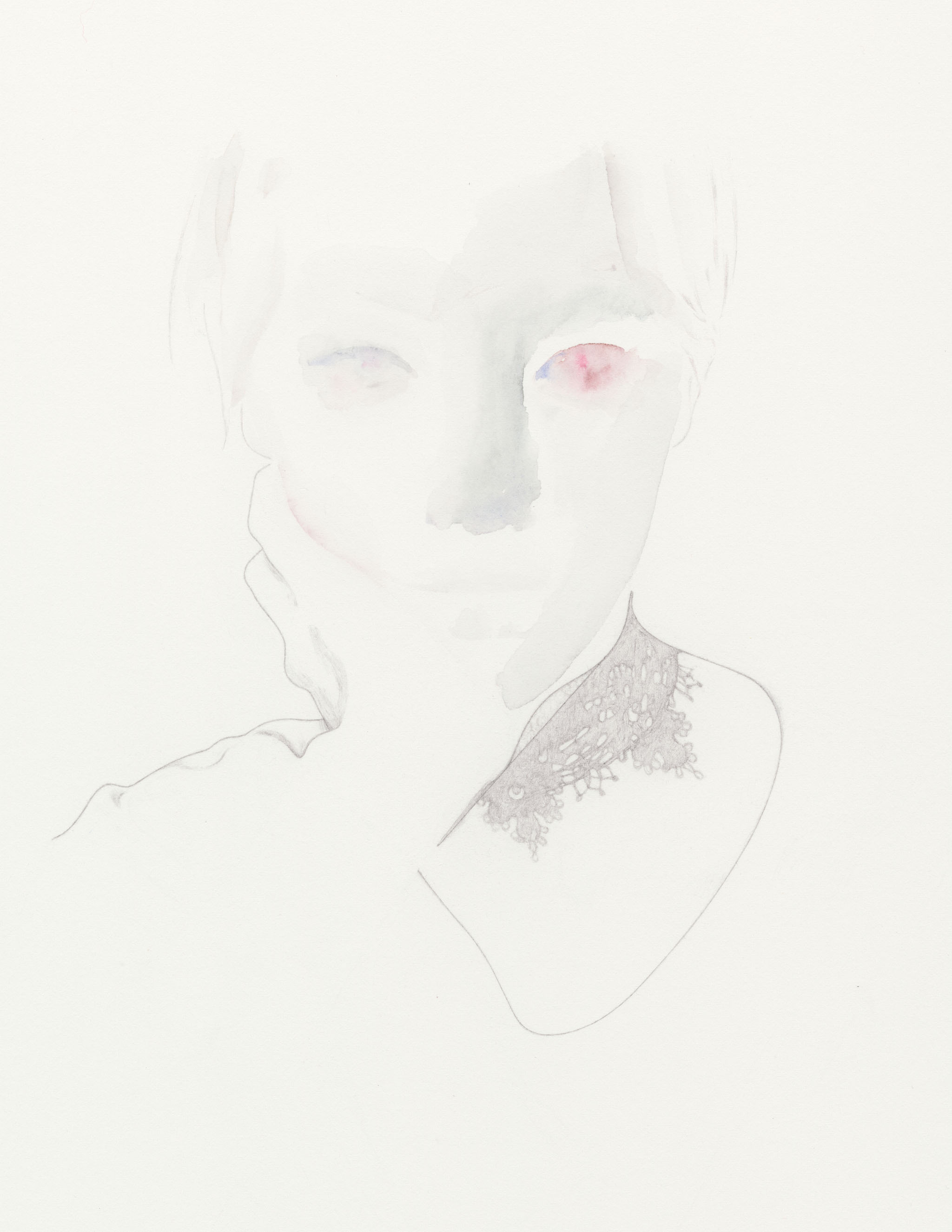 yeji 11x8.5 graphite and watercolor on paper 2018