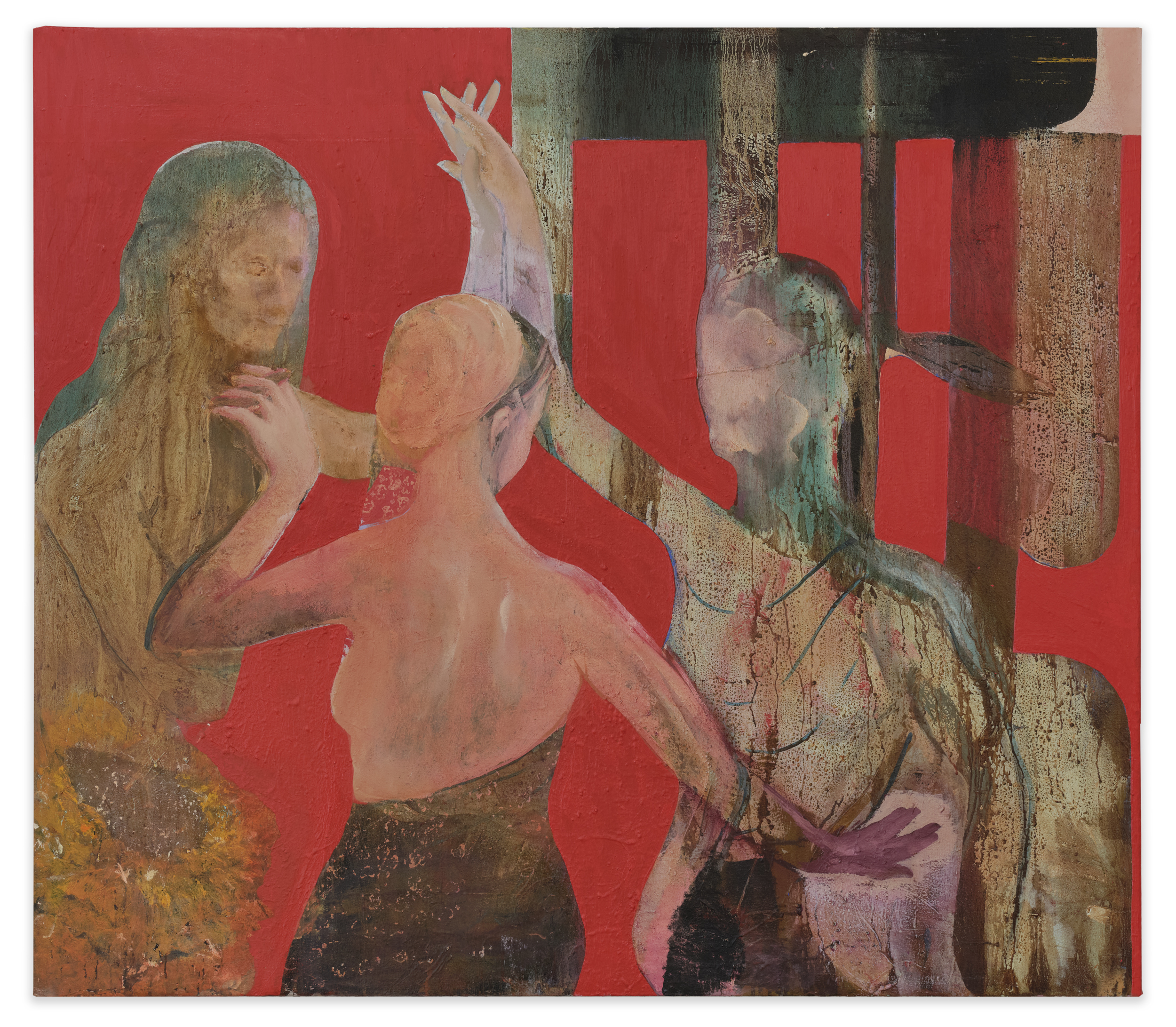 Ezra Cohen, Three Graces, 2024, oil on canvas, 48 x 42 in. © Ezra Cohen.