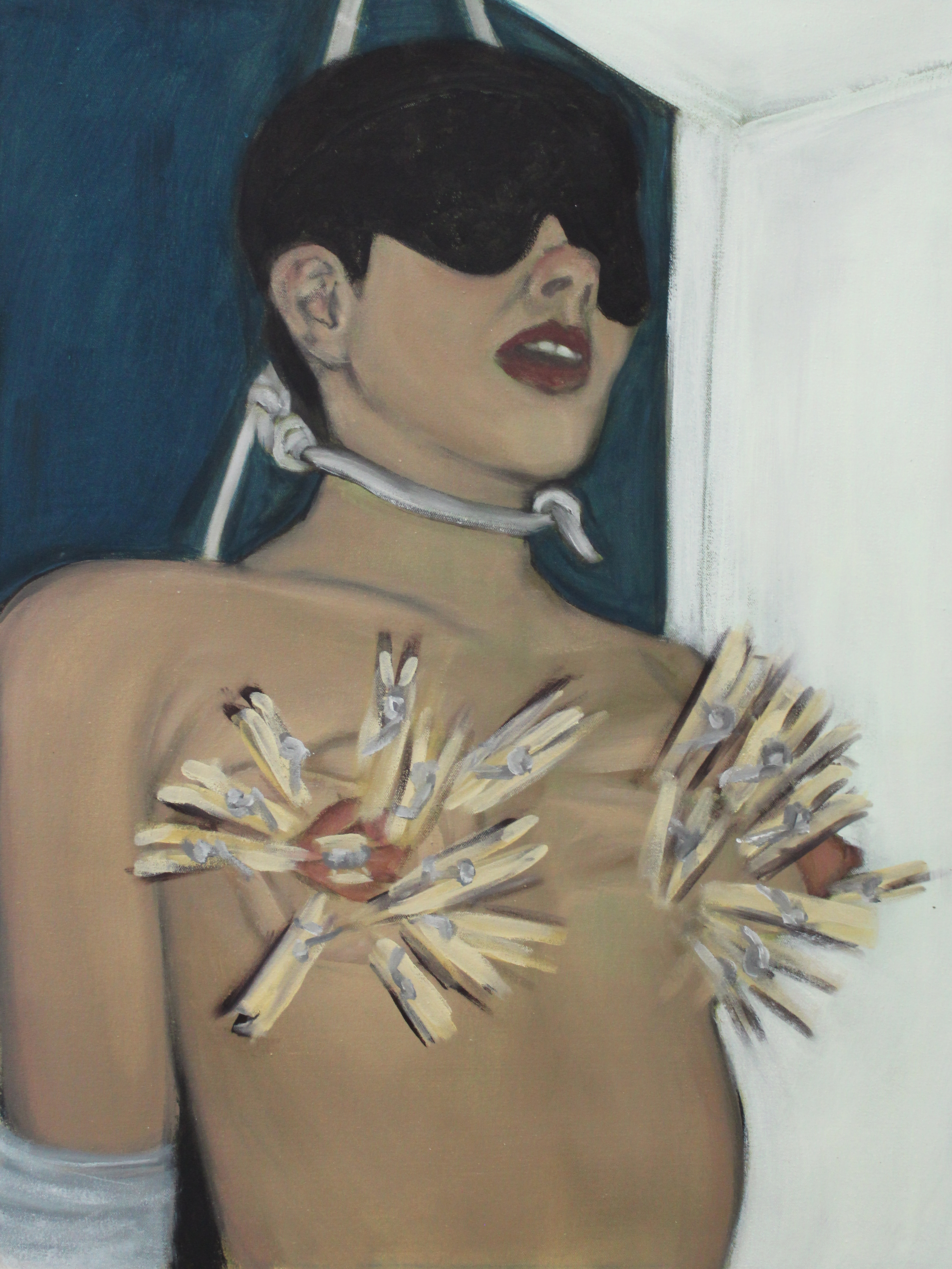 Pegs, Acrylic on canvas, 45x60 cm, 2020