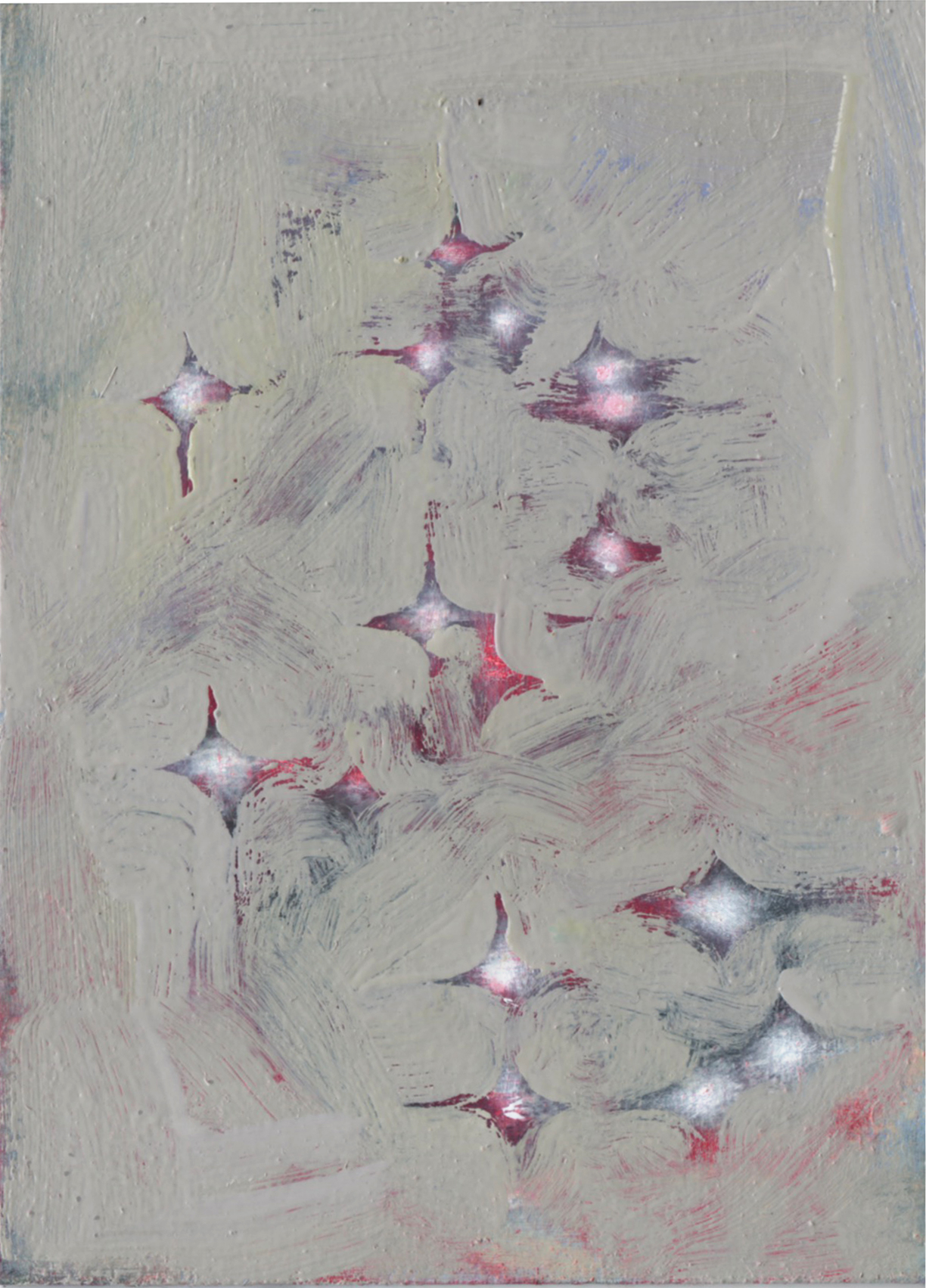 I Walk Myself Into The Red LightOil on Card11.5 x 14.5cm