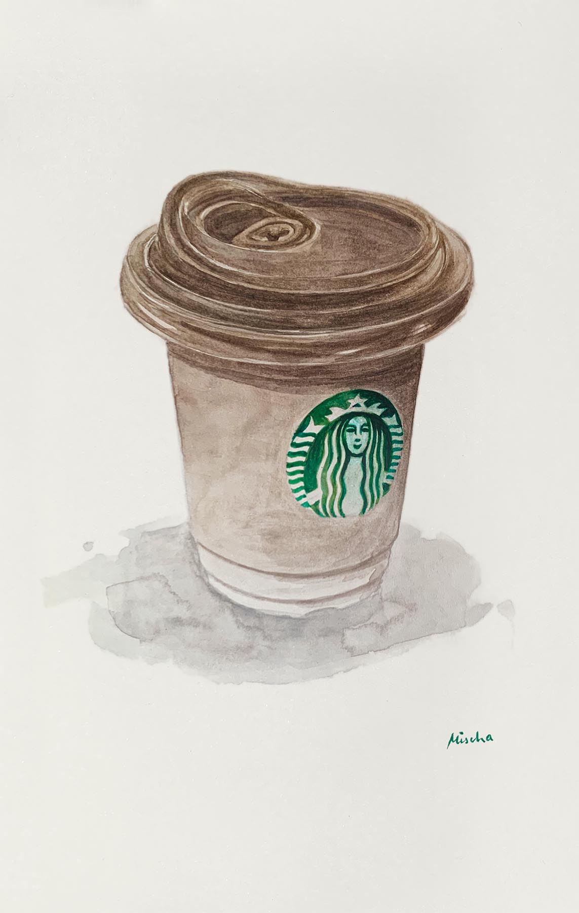 Starbucks, watercolour