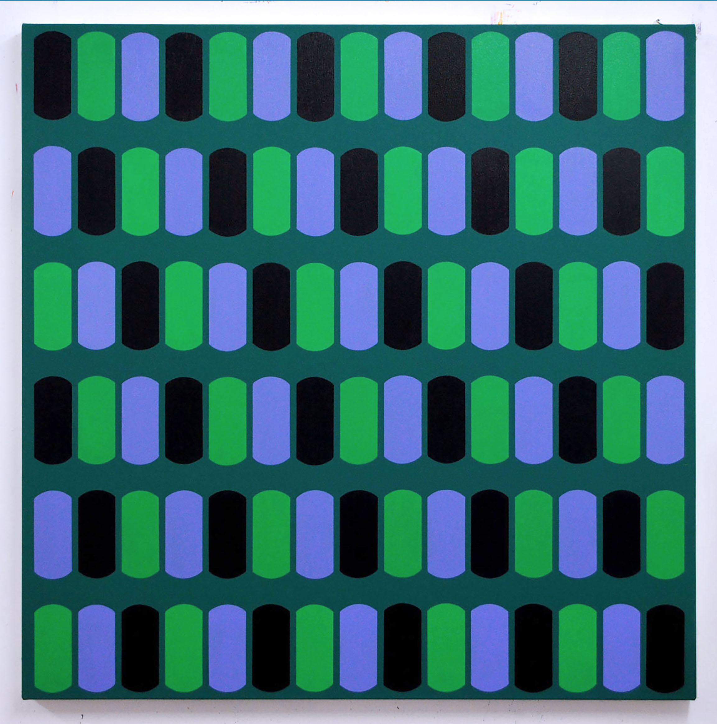 Scuta XVIII 100cm x 100cm oil and acrylic on canvas 2014