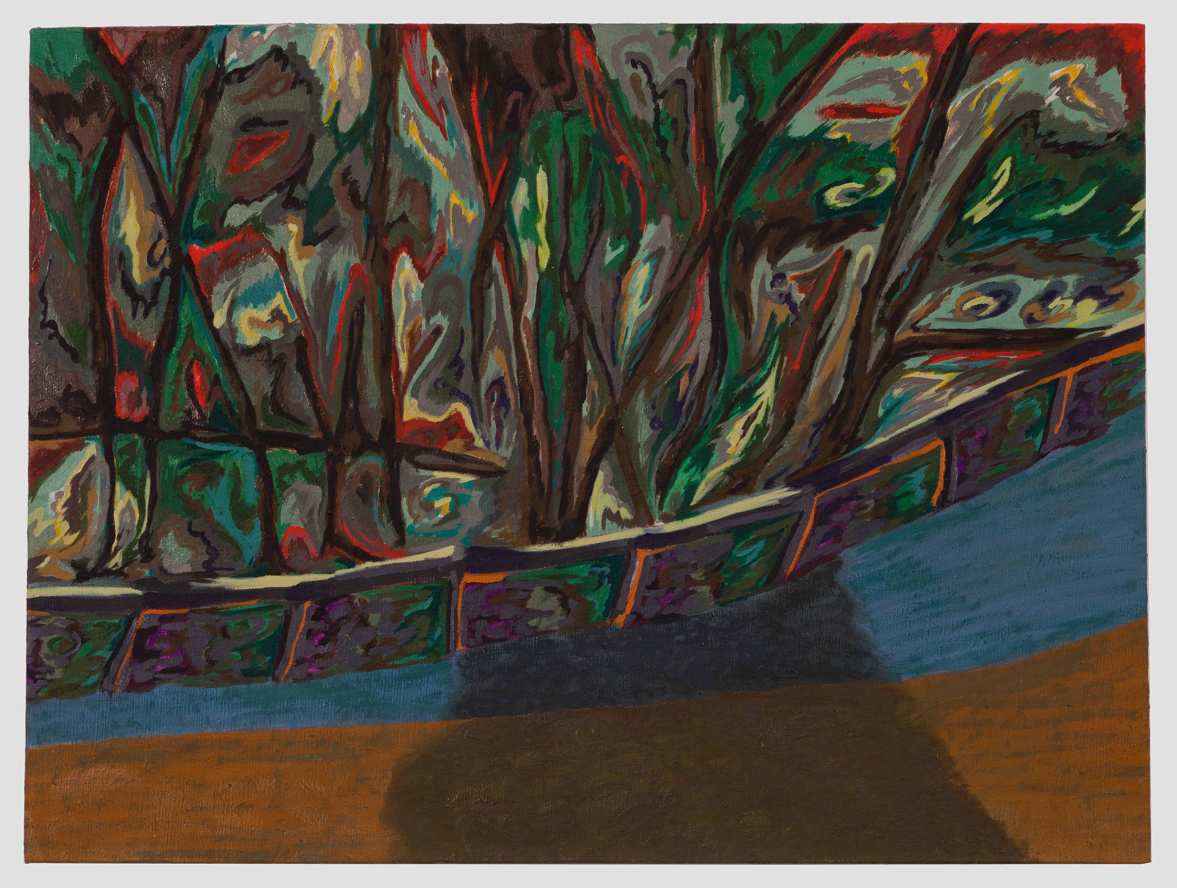 Laurel Ridge Dusk Diagonal, 2023, Oil on linen, 26 x 35 inches