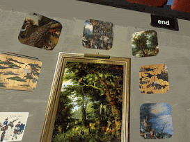 Artwork information revealed by gaze