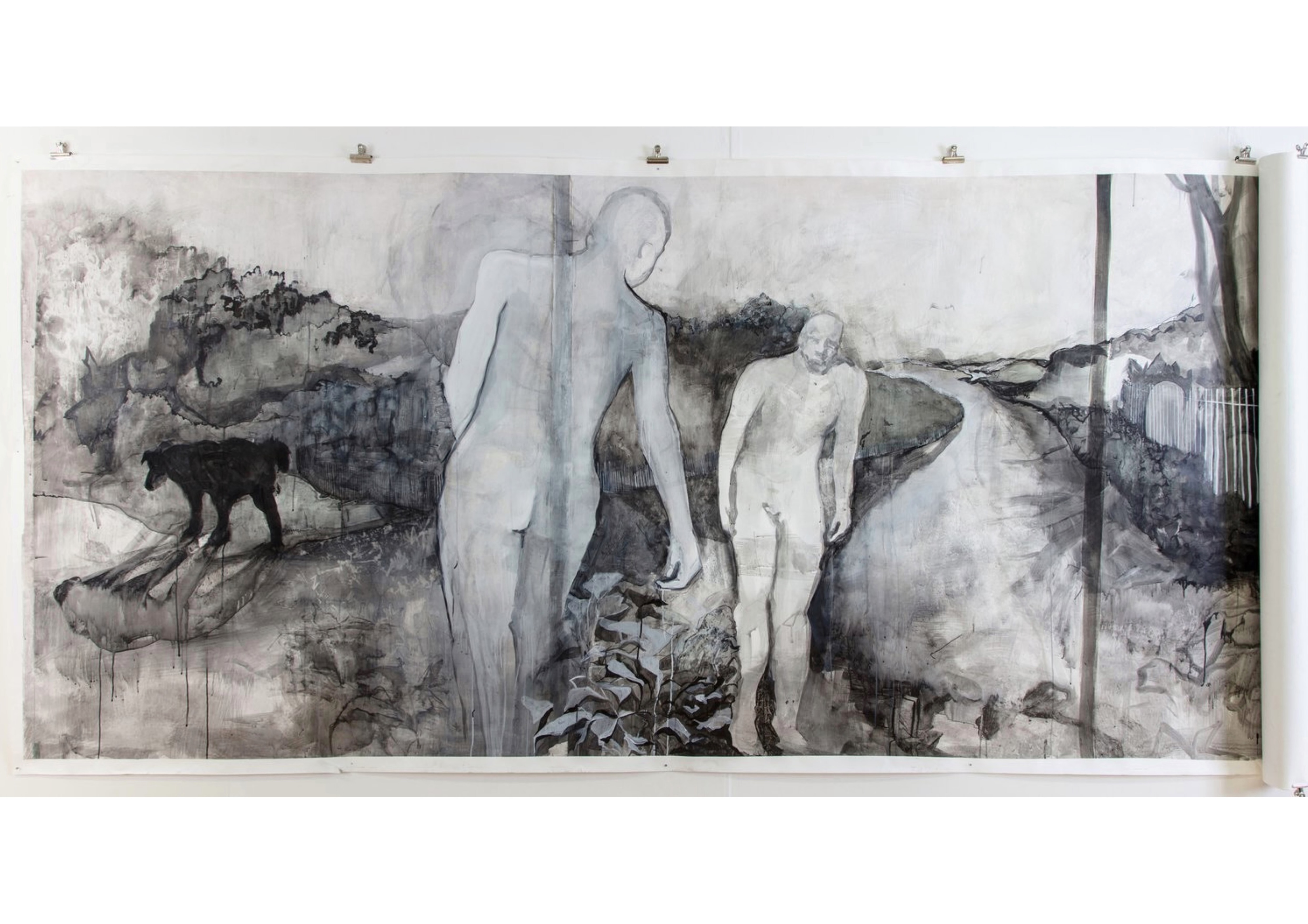 ‘Heath’ (2019), Ink on paper, 150 x 230 cm