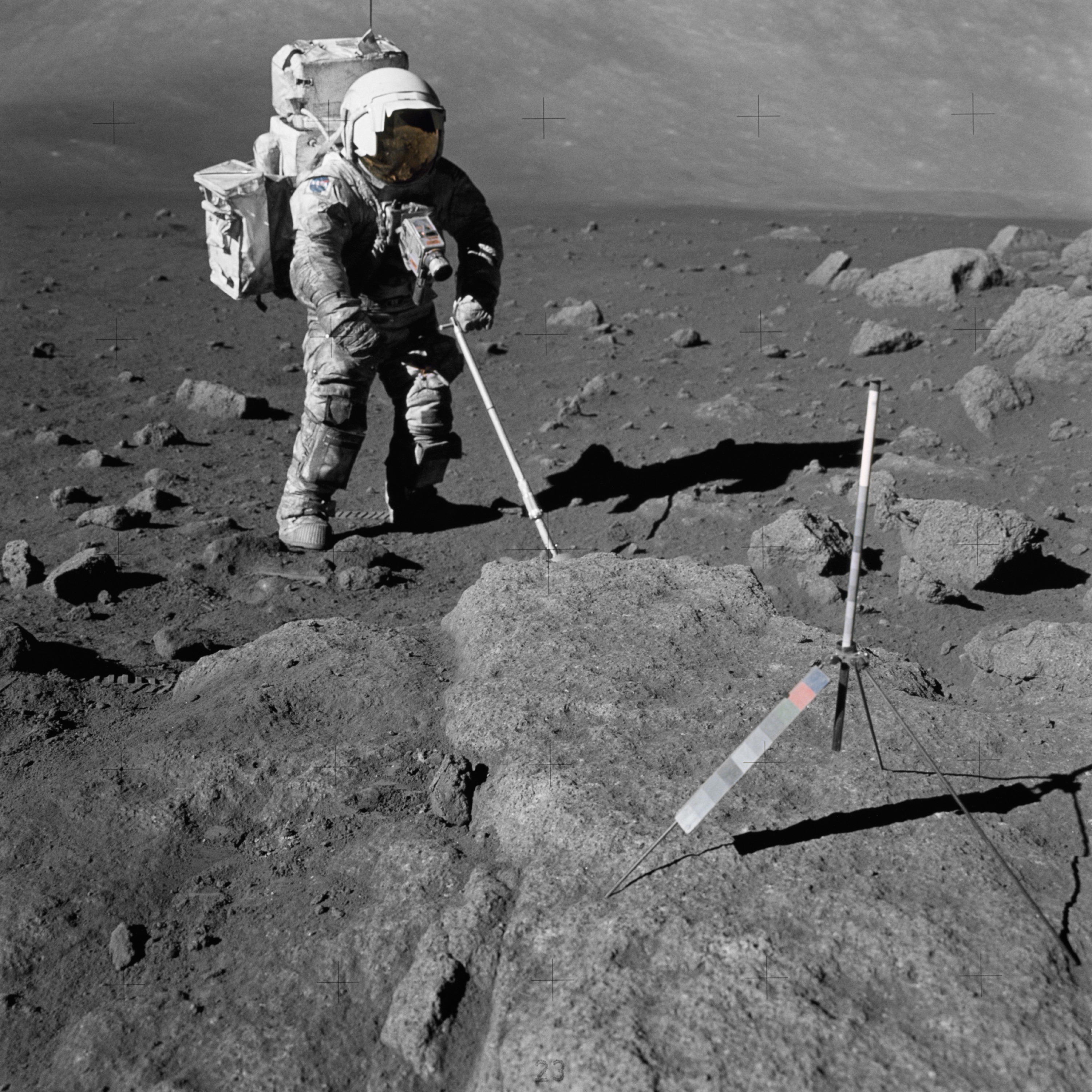 NASA gnomon instrument, Apollo 17, 1972