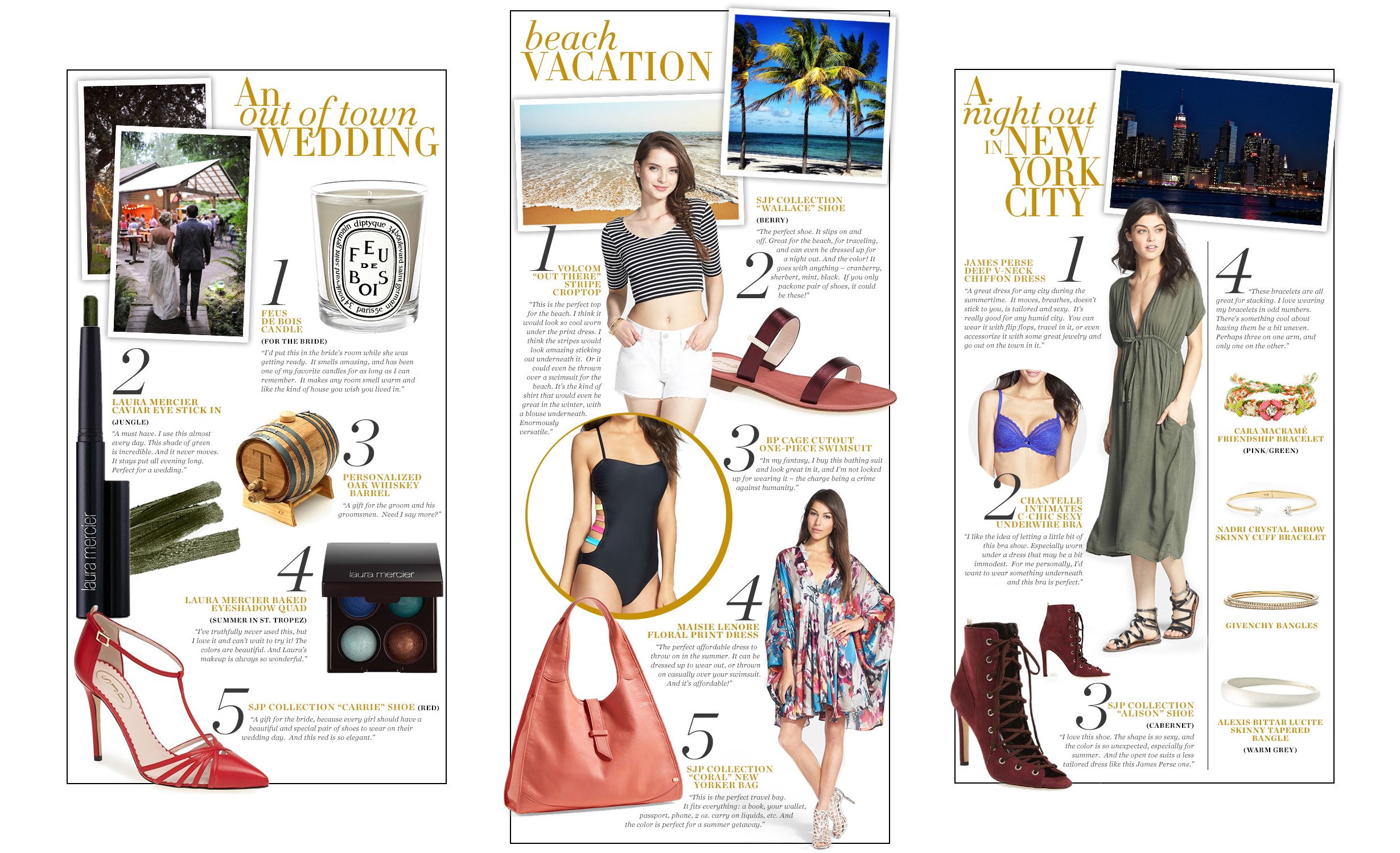 Design for the Sarah Jessica Parker Packing List published on The Thread | June 9th, 2014