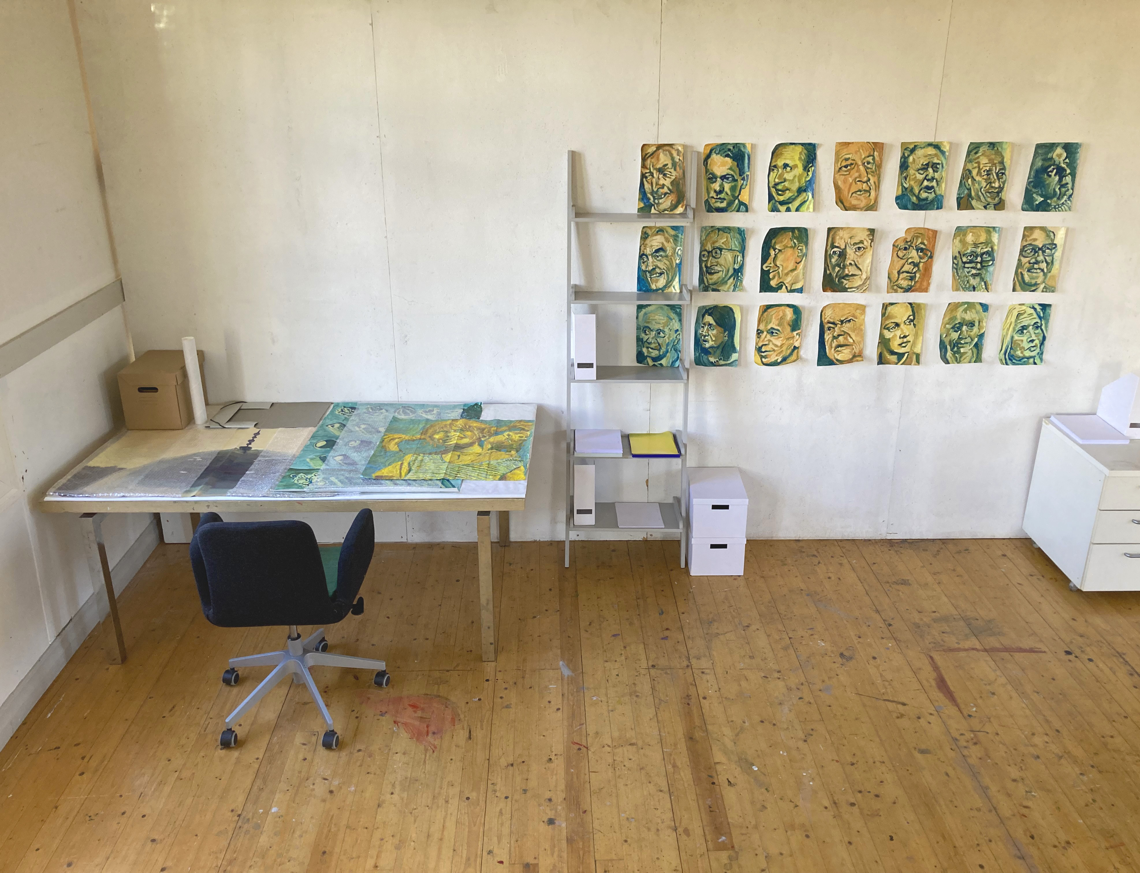 Installation view of Mapping Swedish Cultural History at RUD AIR Open Studio November 2024.