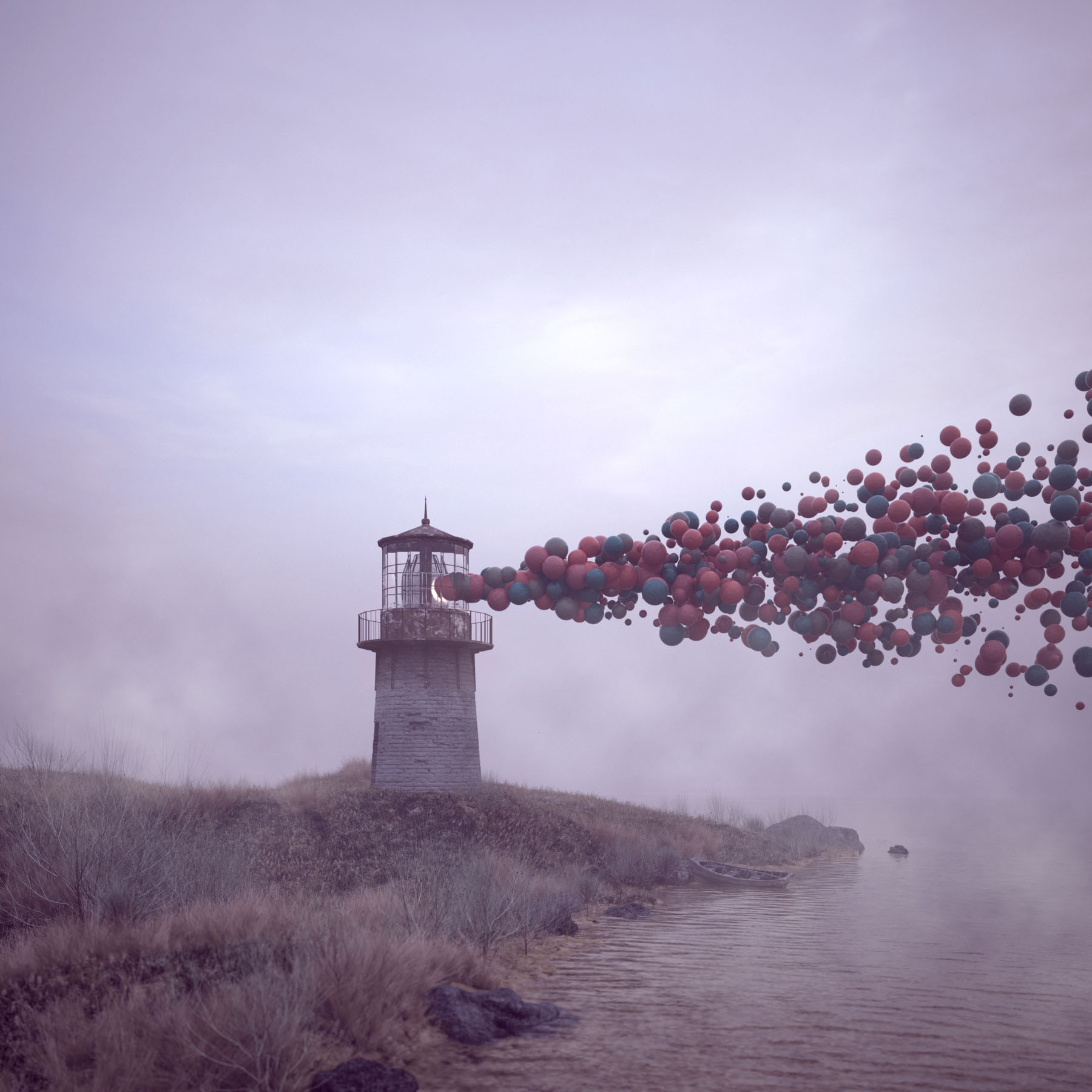 Bubbles coming out of the ground evolving to a sculpture.