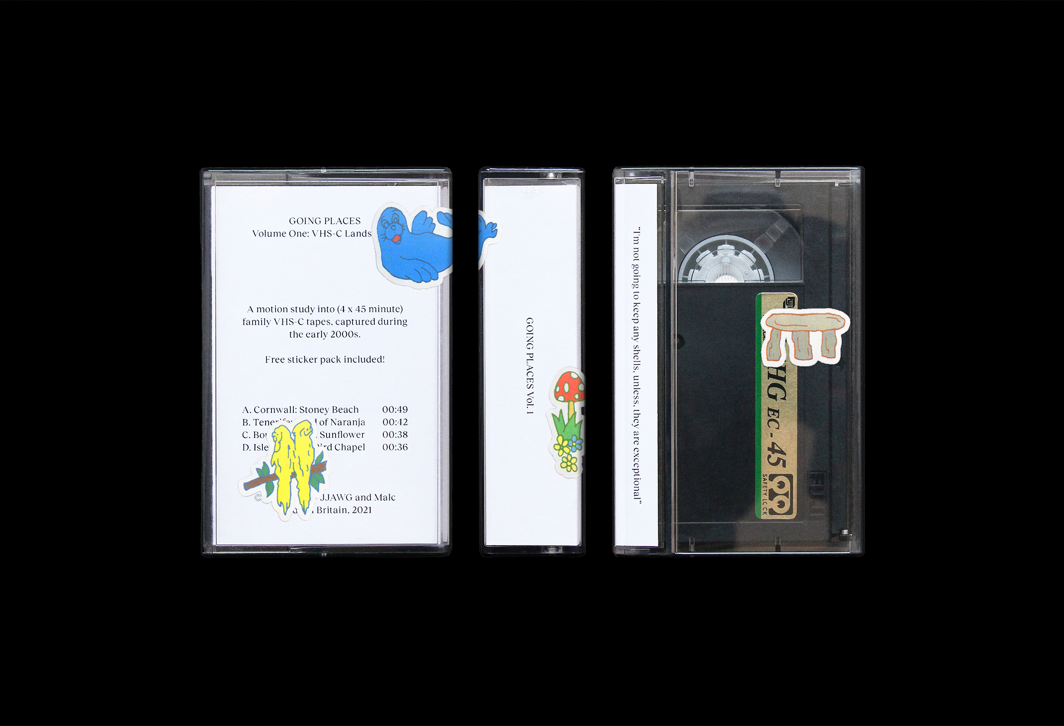 Project: Going Places Vol.1 2/7(VHS-C Landscapes) Category: Art direction, Identity, PrintCollaboration: MALCYear: 2021