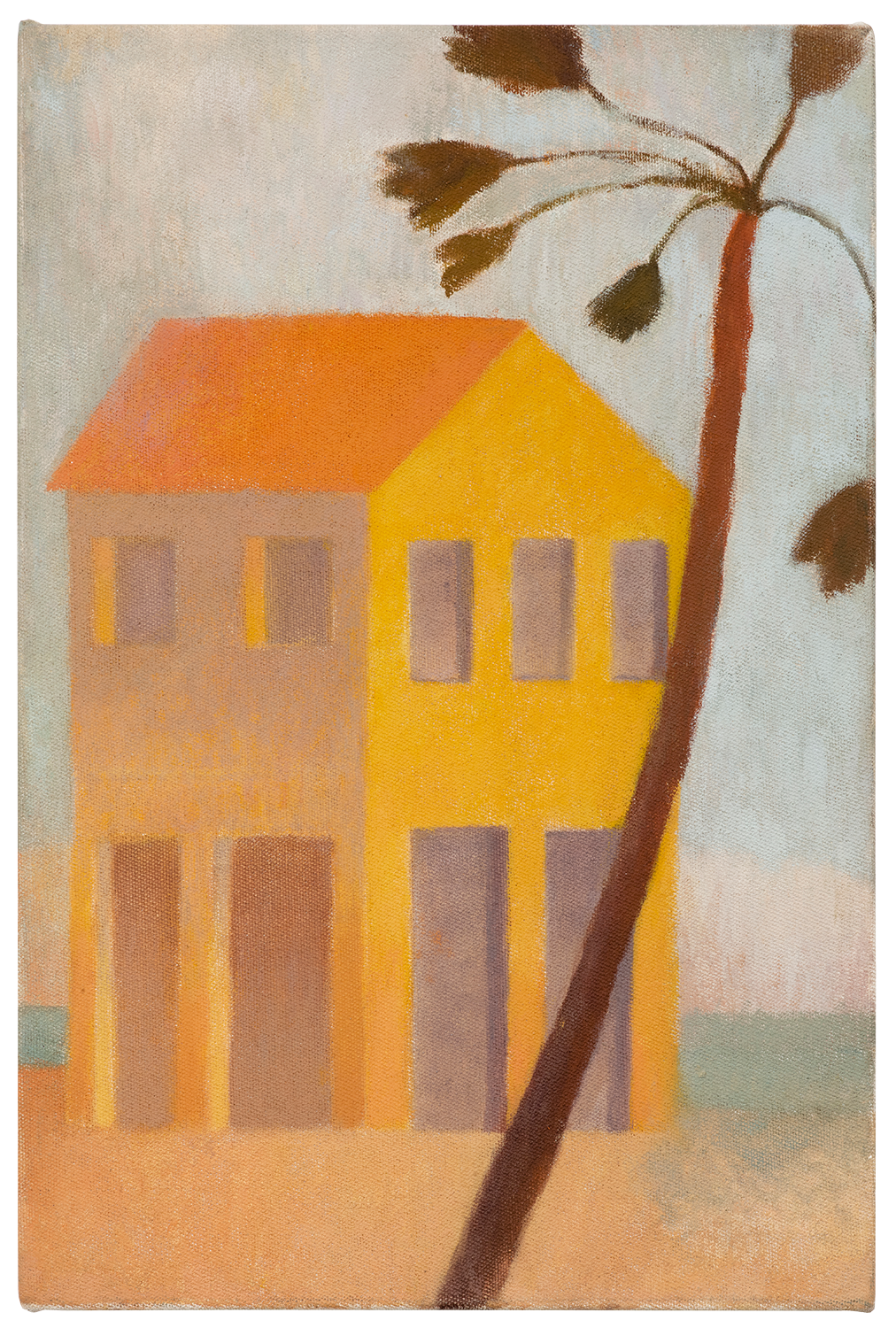 "Casa e Carnaúba", 2018, óleo sobre tela