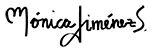 Handwritten signature from Monica Jimenez Sablich in black.