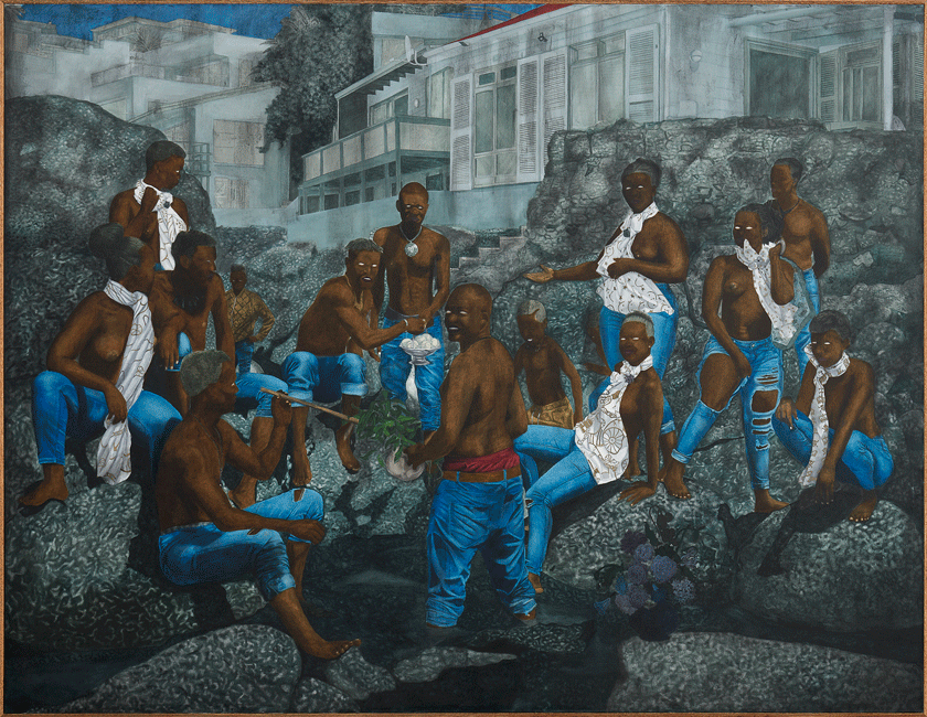 Izilo Zomlambo 1 2019 | Oil on canvas, 202 x 262 x 6 cms