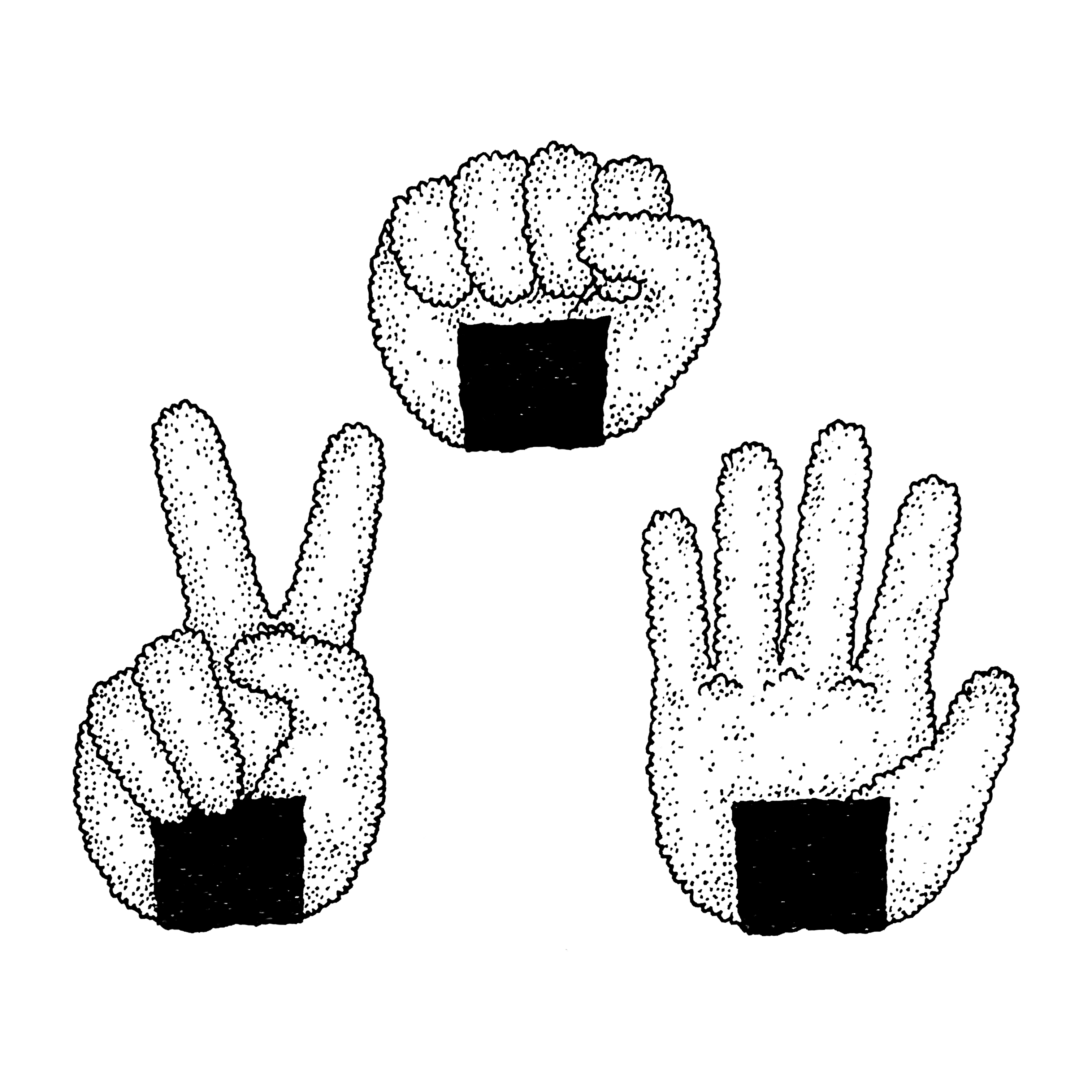 주먹밥 가위밥 보자기밥