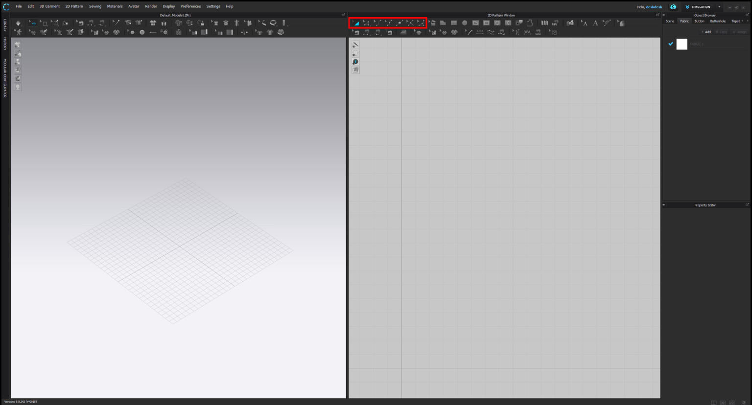 5/10 2D edit pattern tools, line, point etc.
