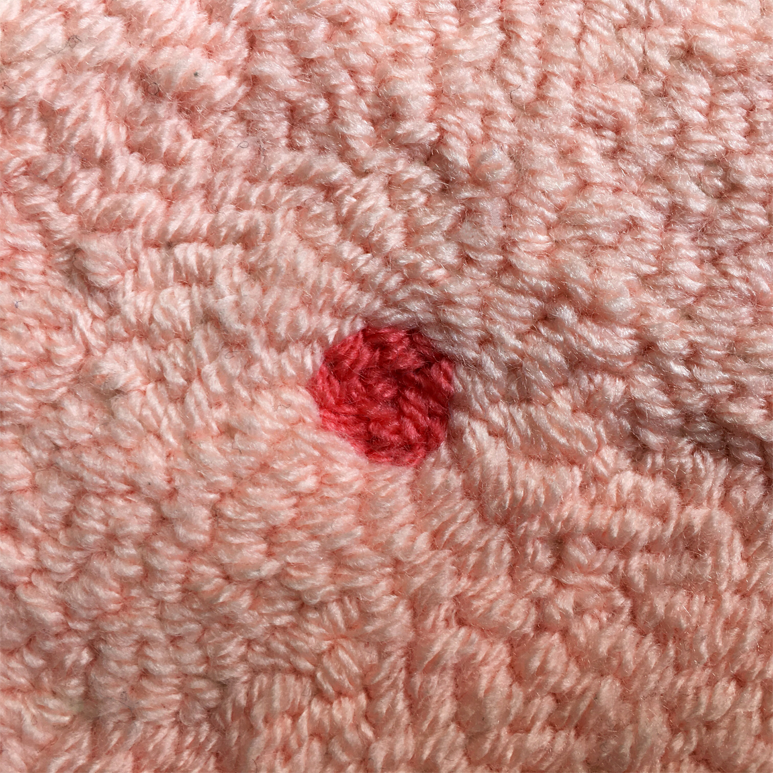 Delfin und Taucher (2021) Hand knotted wall hanging, 49 x 135 cm