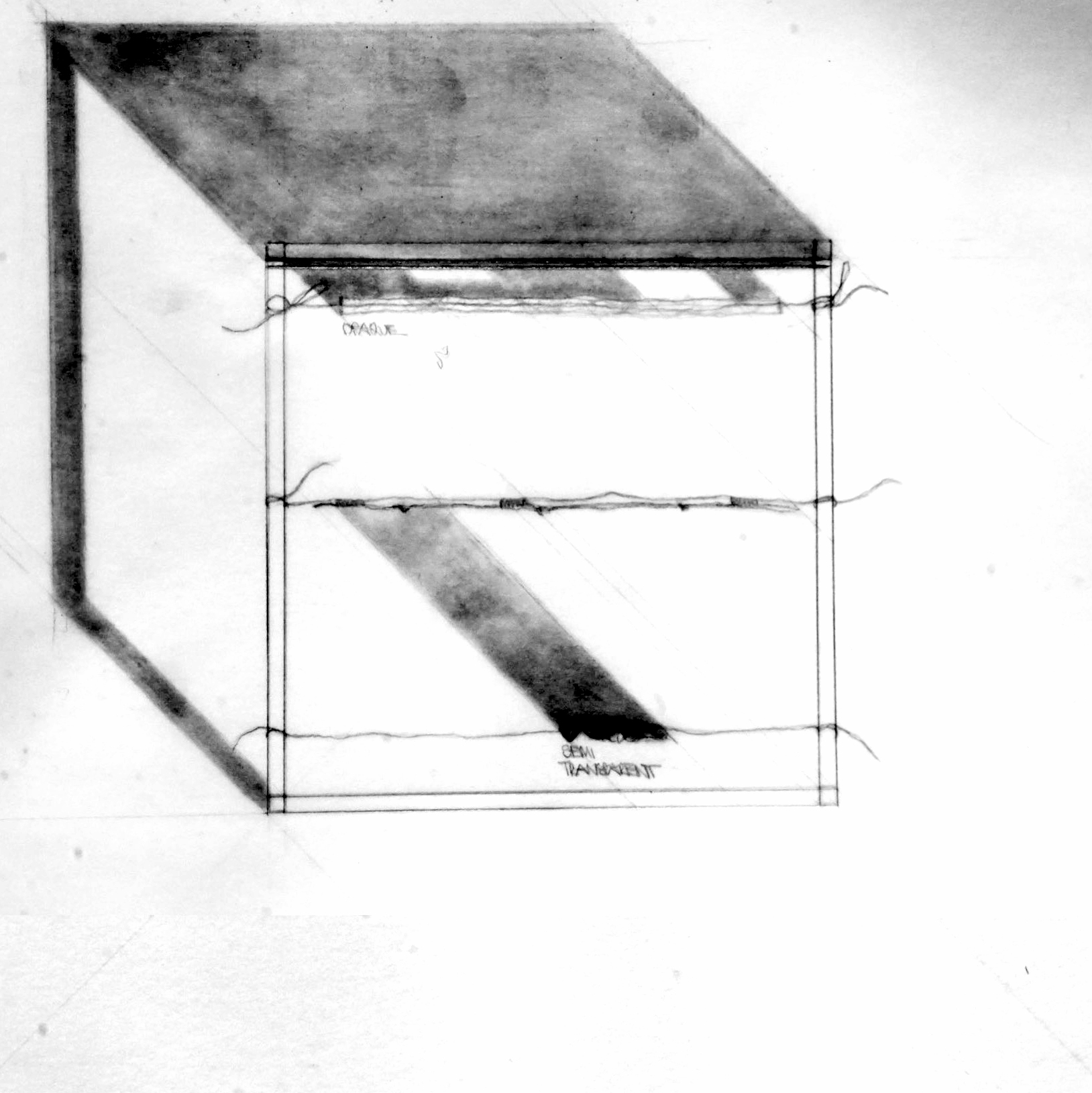 Shadow is like a living material, like stone, wood. Carving out of shadow with the moving time of a day.