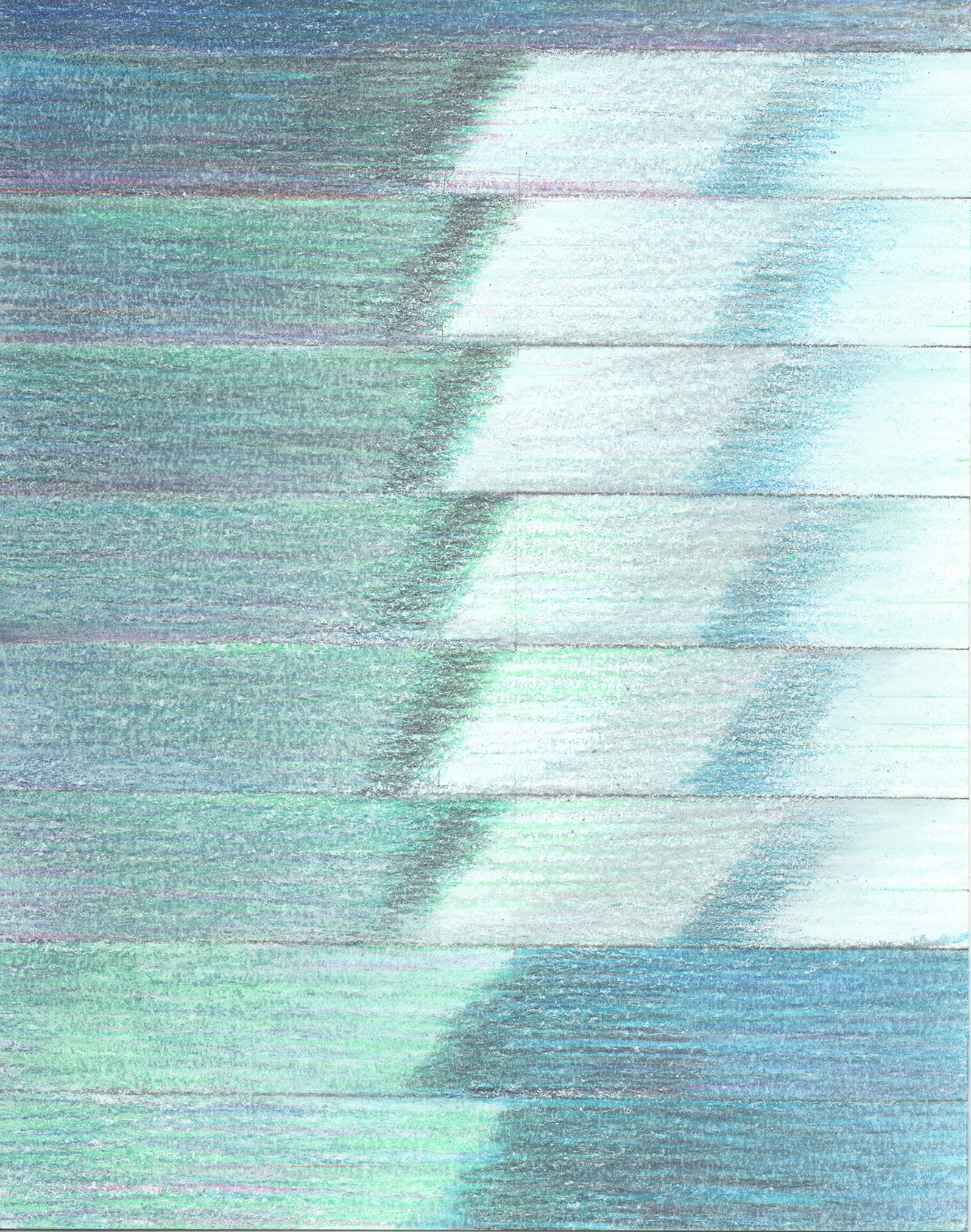 Venetian Blind Drawing no.27, Colored pencil on paper, 21.3x16.9cm, 2017