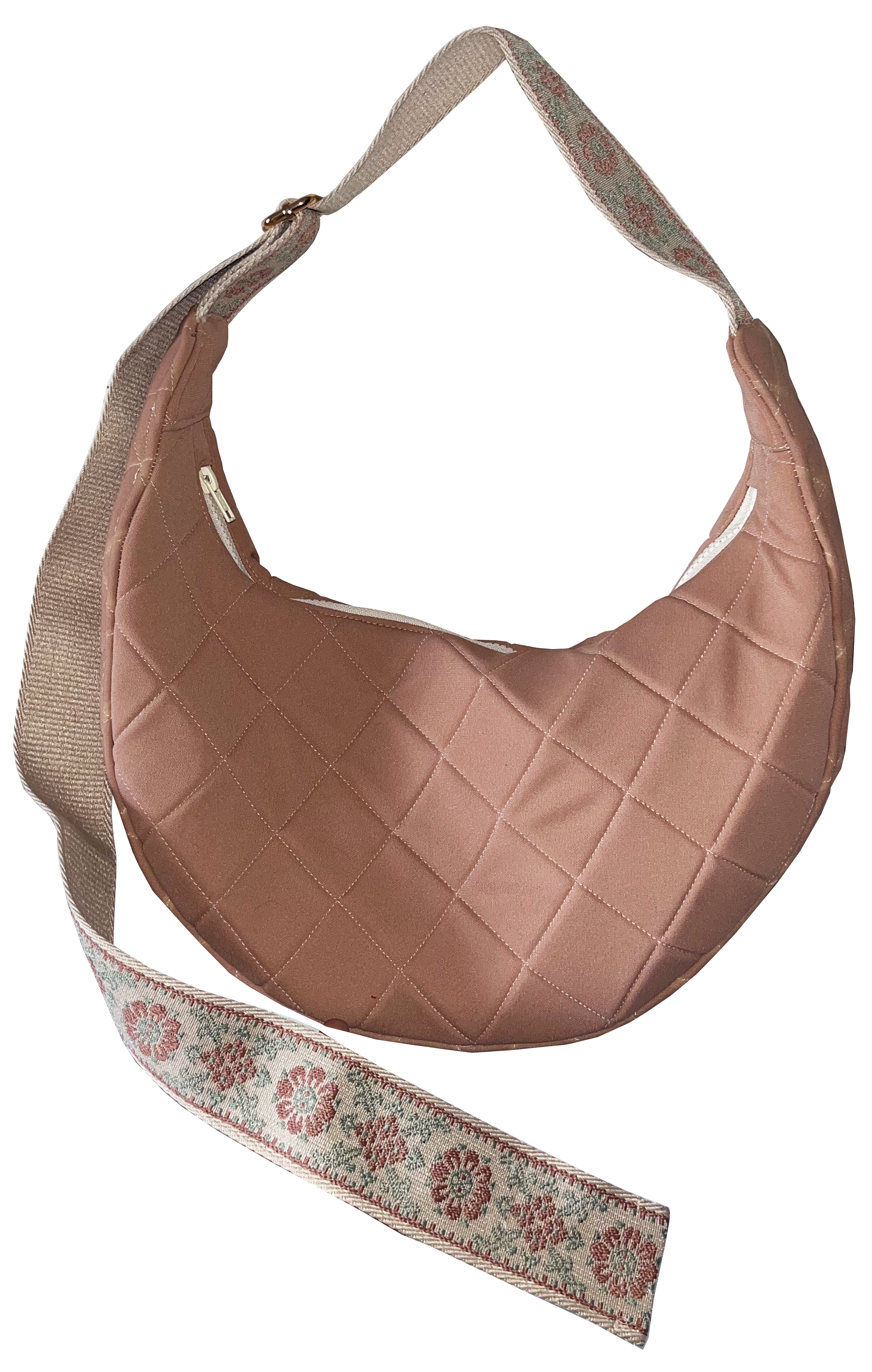 diamond quilted crescent