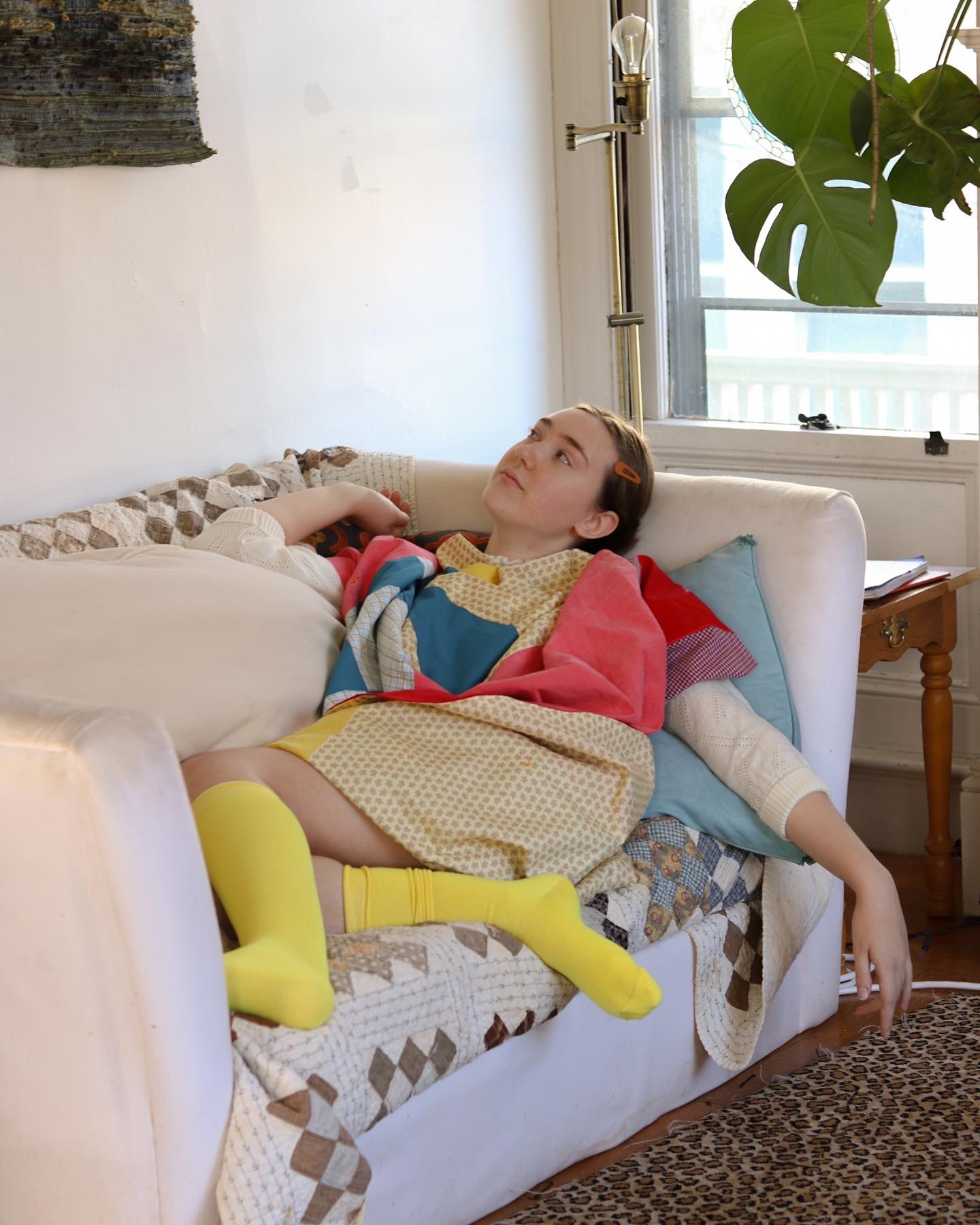 Untitled Domestic Garment Collection, dyed muslin, found fabrics, 2021