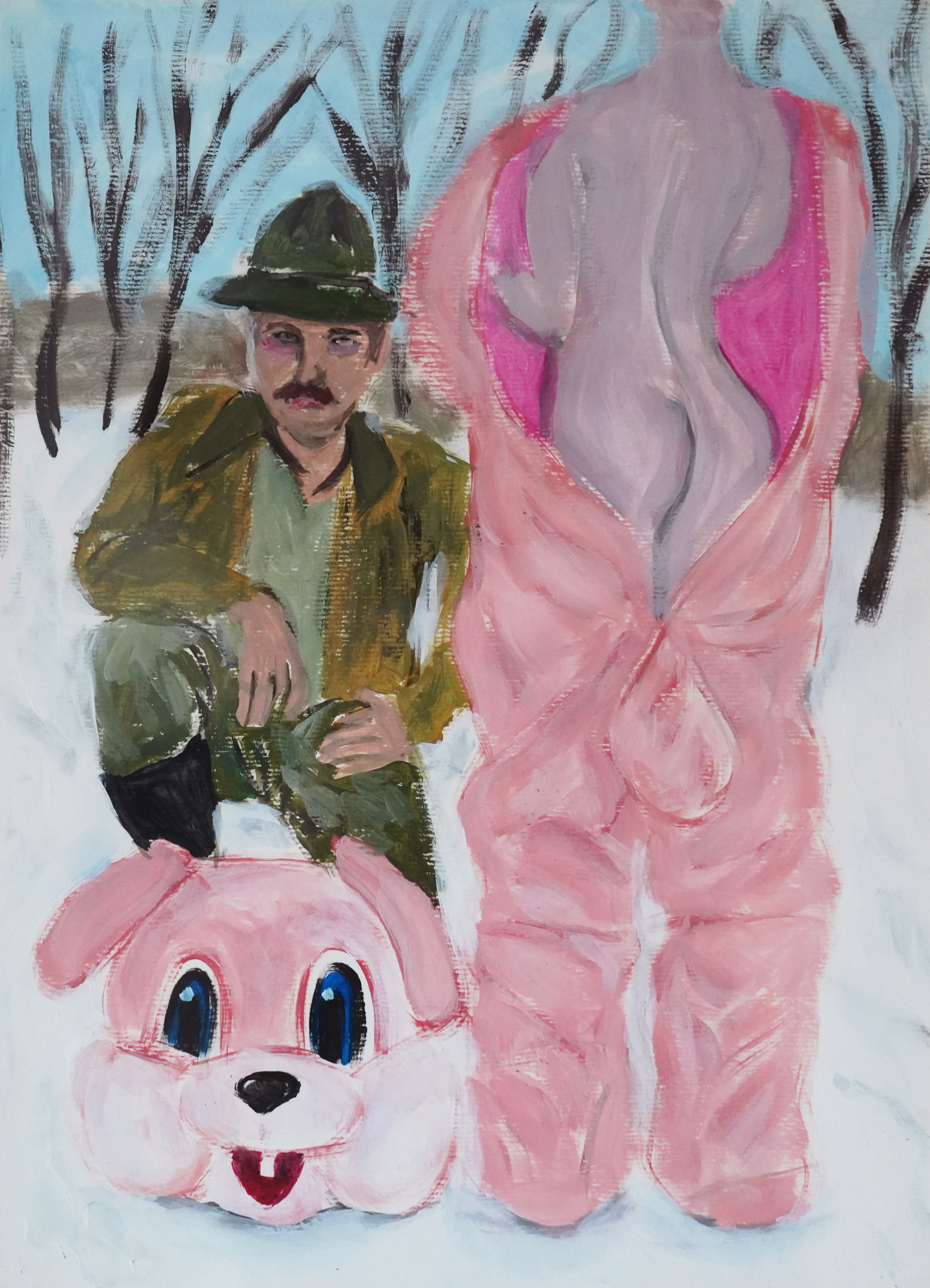 Hunt, Acrylic on paper, A3, 2021