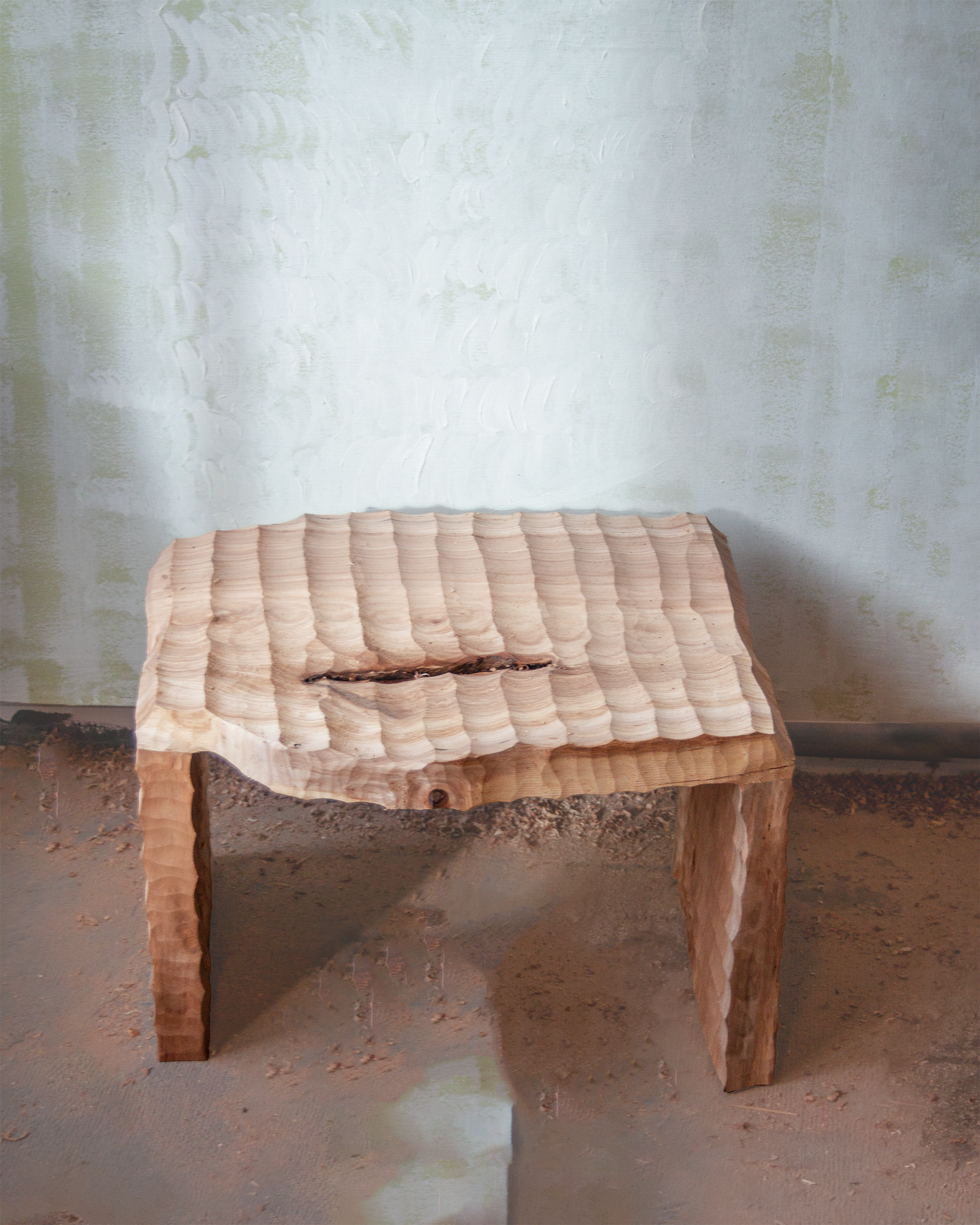 Low side table, with organic shape