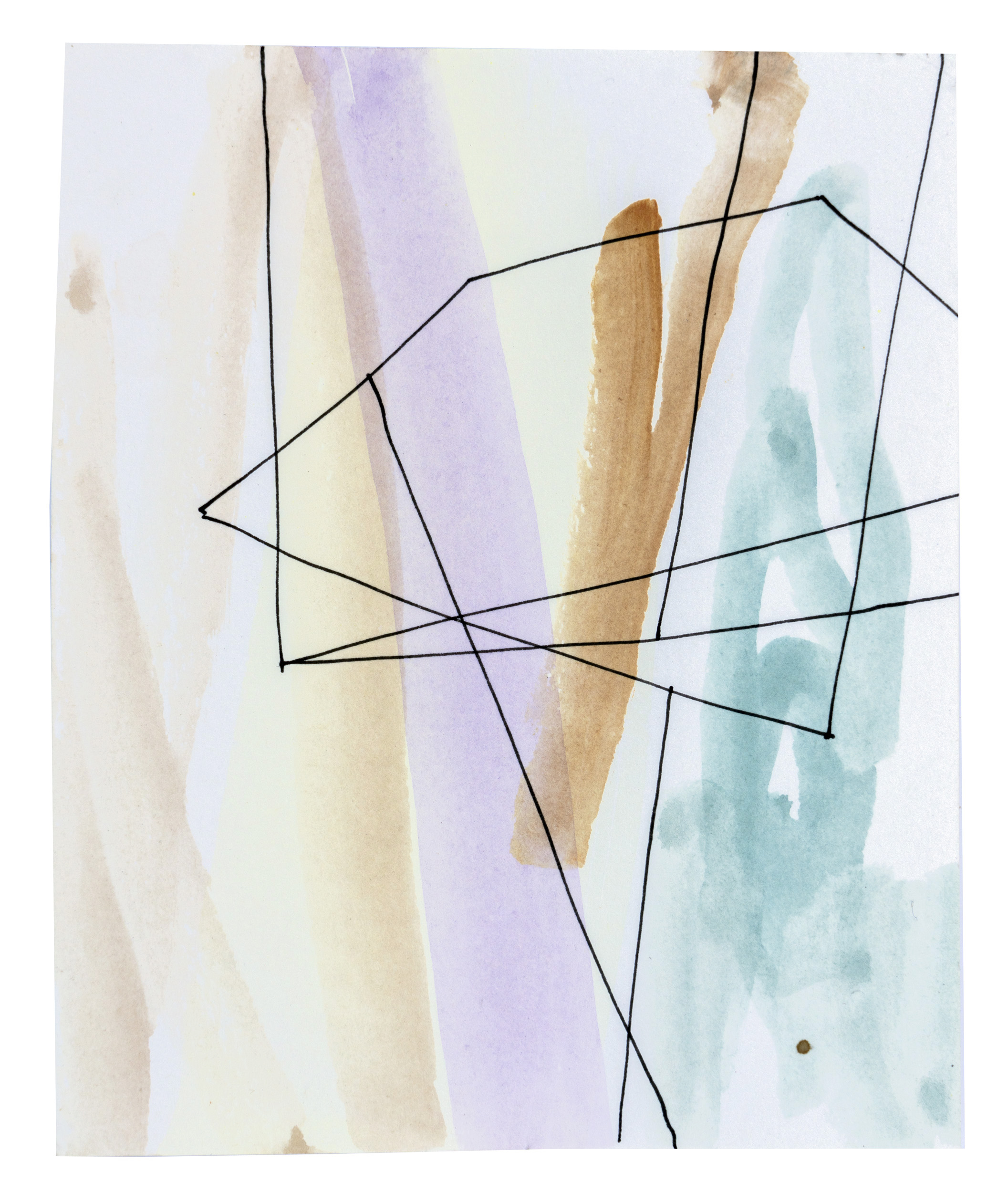 6. 2020, watercolor and ink on paper 4.5 x 3.75 inches