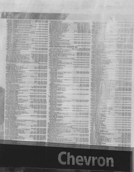 Phoenix, Arizona in Two Inadequate Descriptive Systems 5, 11 x 8 1/2. Inkjet Print on Archival Xerograph.