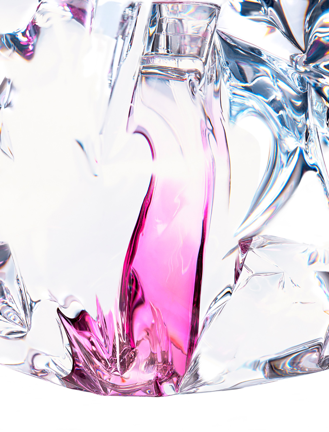 KMA photographer Isabelle Bonjean shoots a bright photograph of pink and white liquid
