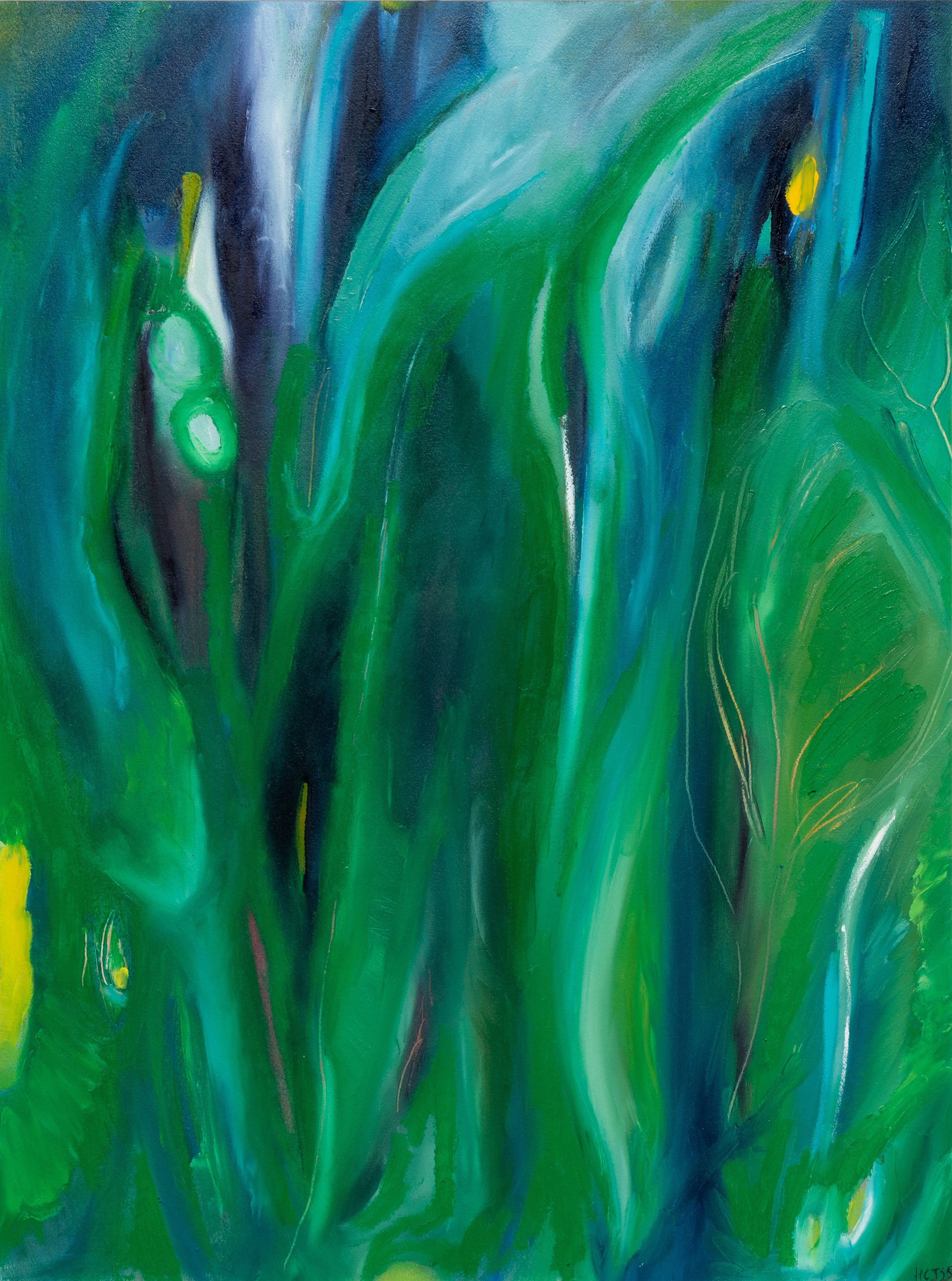 Meet me in the tall grass, 2025, oil on paper, 57cm x80 cm