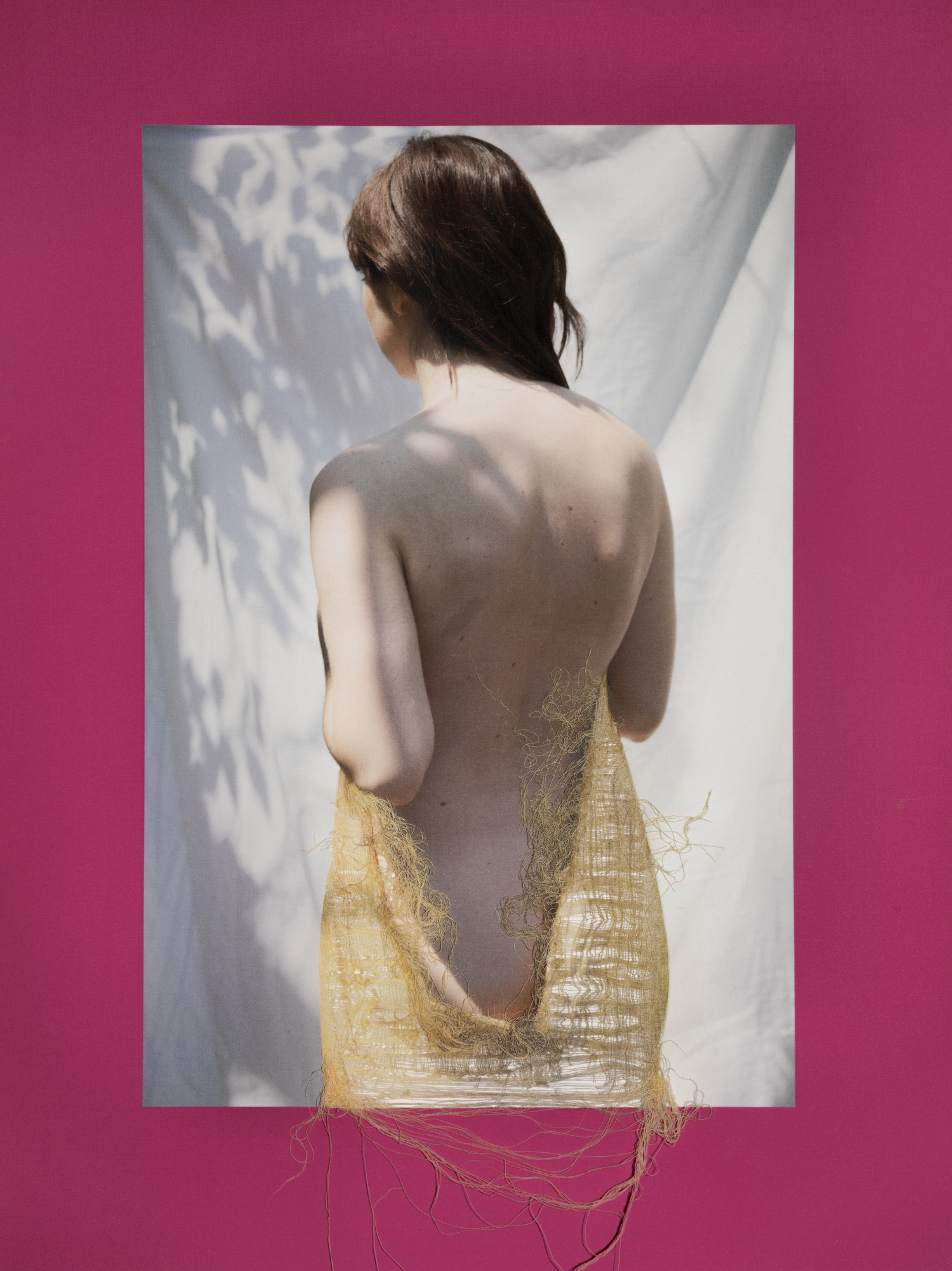looking forward or turning away, various — unique pigment inkjet print on cotton, 2022,17" x 22" image in 18”x23” frame