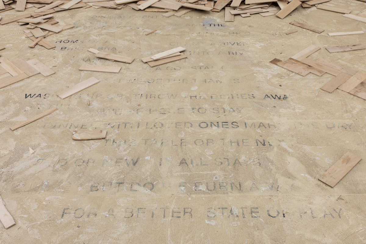 London Plain, 2021. Charcoal silkscreen on underlay