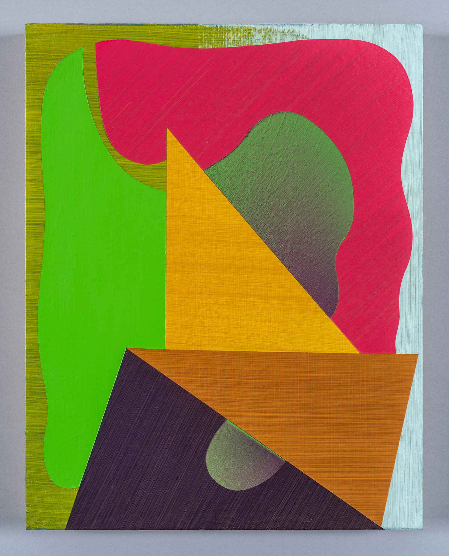 Innovative Leisure, 2021, acrylic on panel, 14 &times; 11&rdquo;.