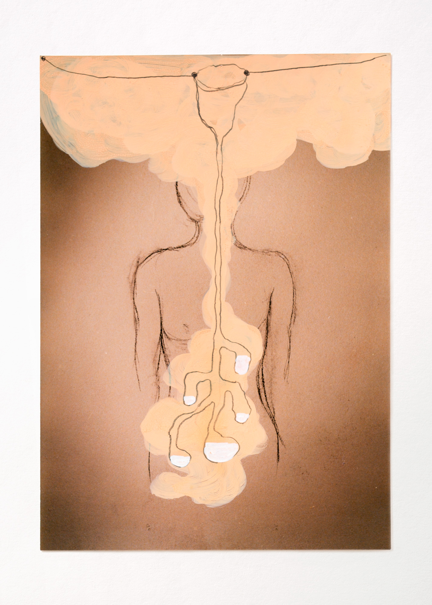 …daß dieser Mensch…, 1993 Gouache pen, pencil, perspex on photo 18,5 x 13 cm