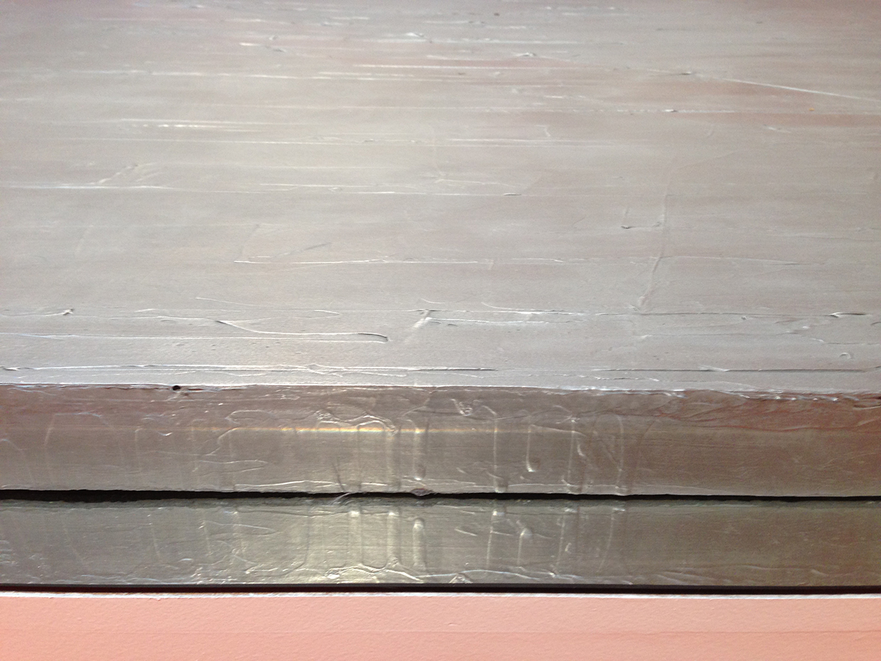 Detail of Split Version, cast in jesmonite on mirror 2014