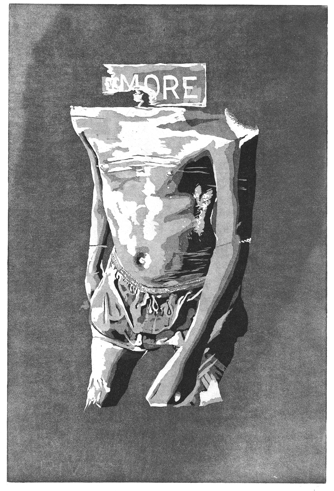 Aquatint etching, 9x11''